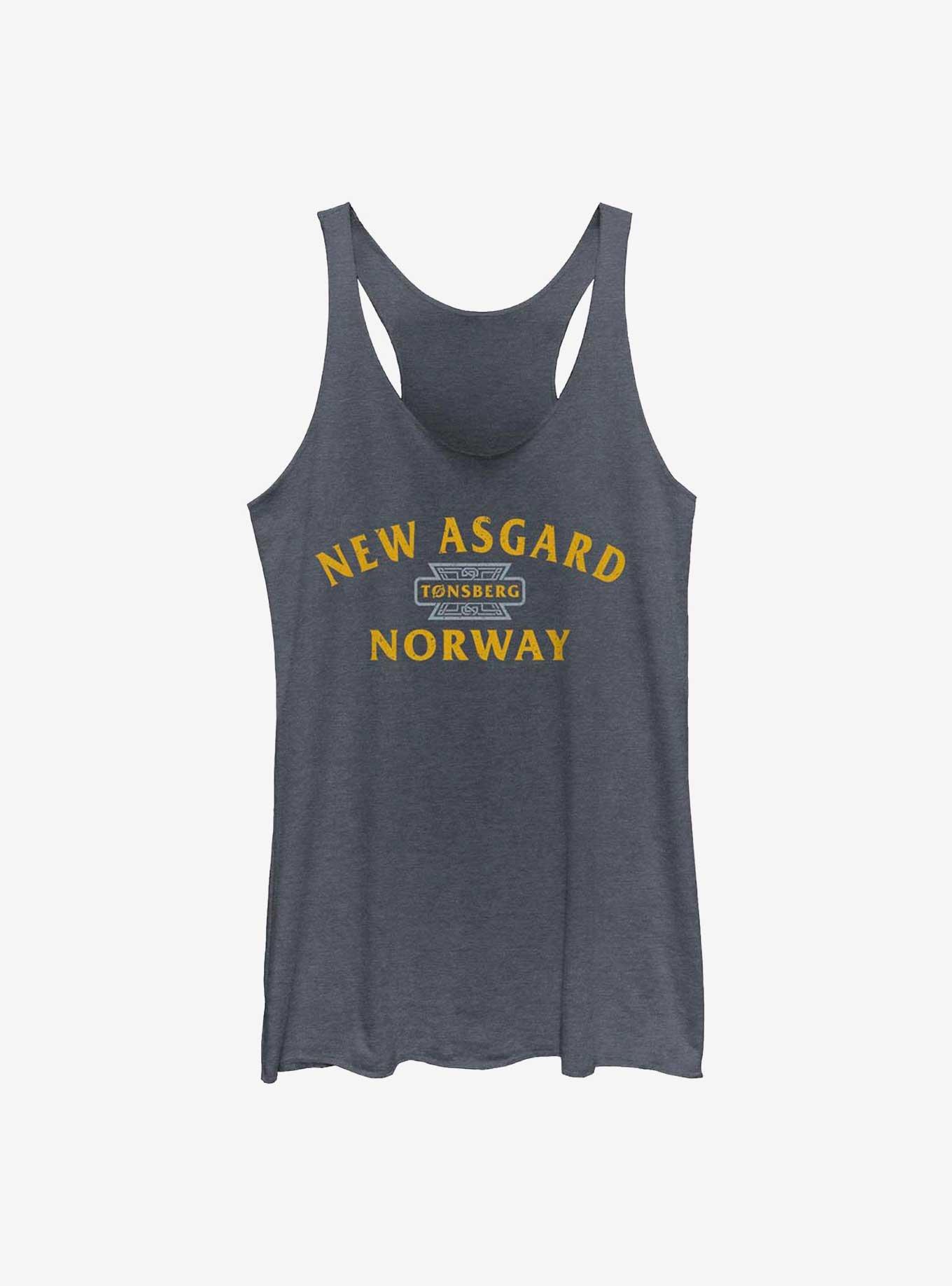 Marvel Thor: Love And Thunder New Asgard Womens Tank Top, NAVY HTR, hi-res