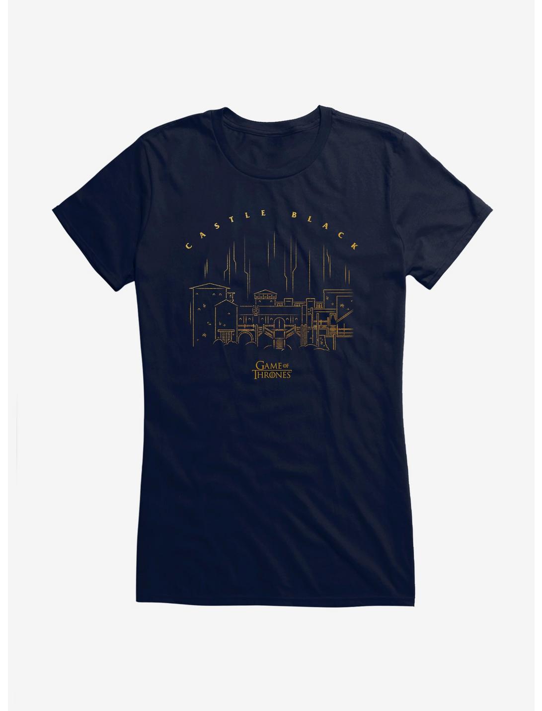 Game Of Thrones Castle Black Outline Girls T-Shirt, , hi-res