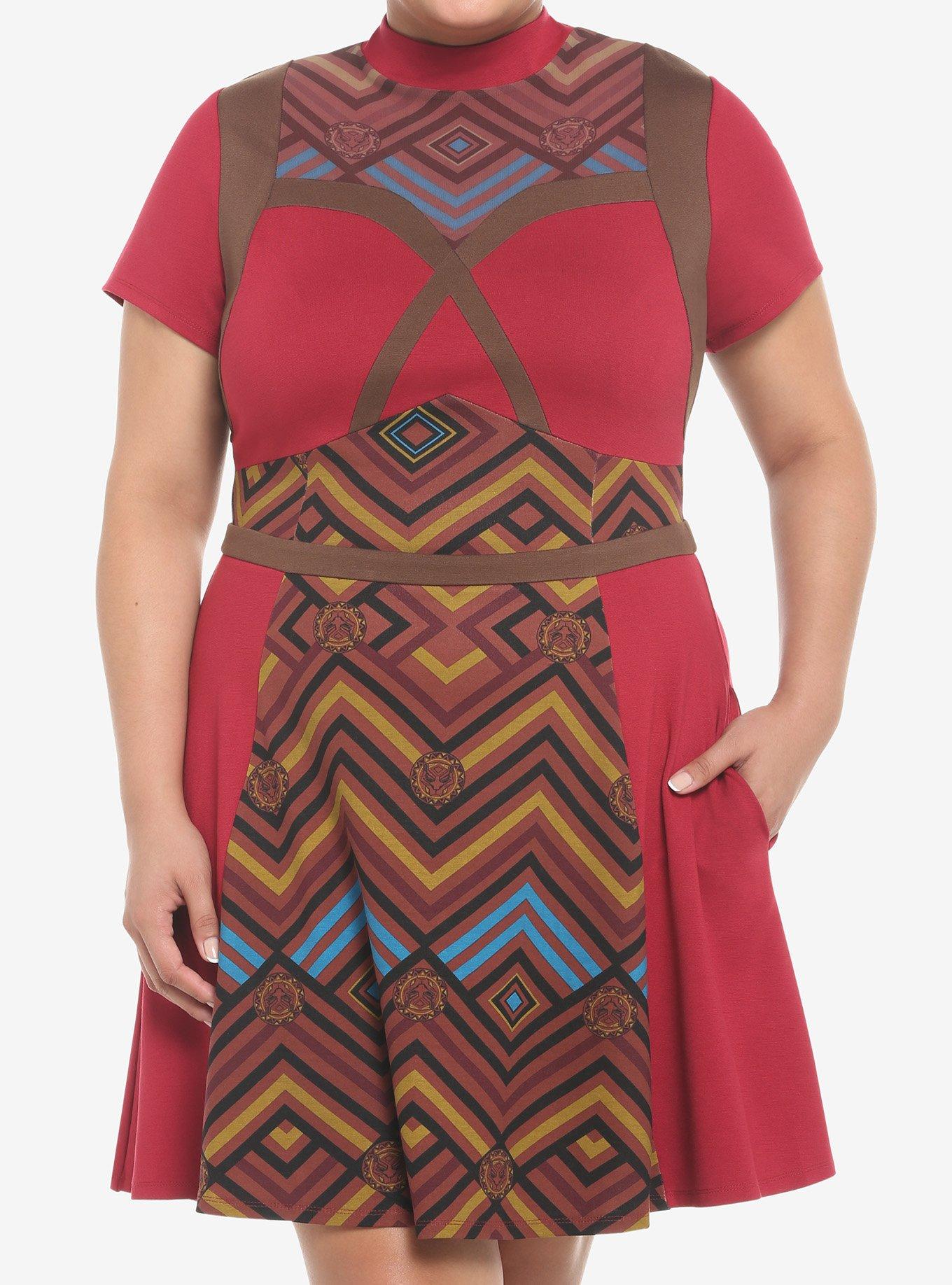 Her Universe Marvel Black Panther: Wakanda Forever Dora Milaje Dress Plus Size, MULTI, hi-res