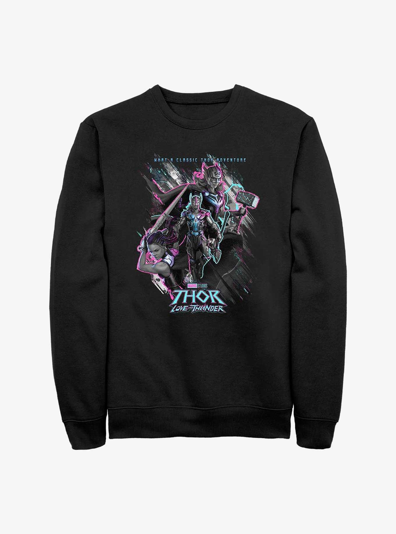 Marvel Thor: Love And Thunder Classic Adventure Sweatshirt, BLACK, hi-res