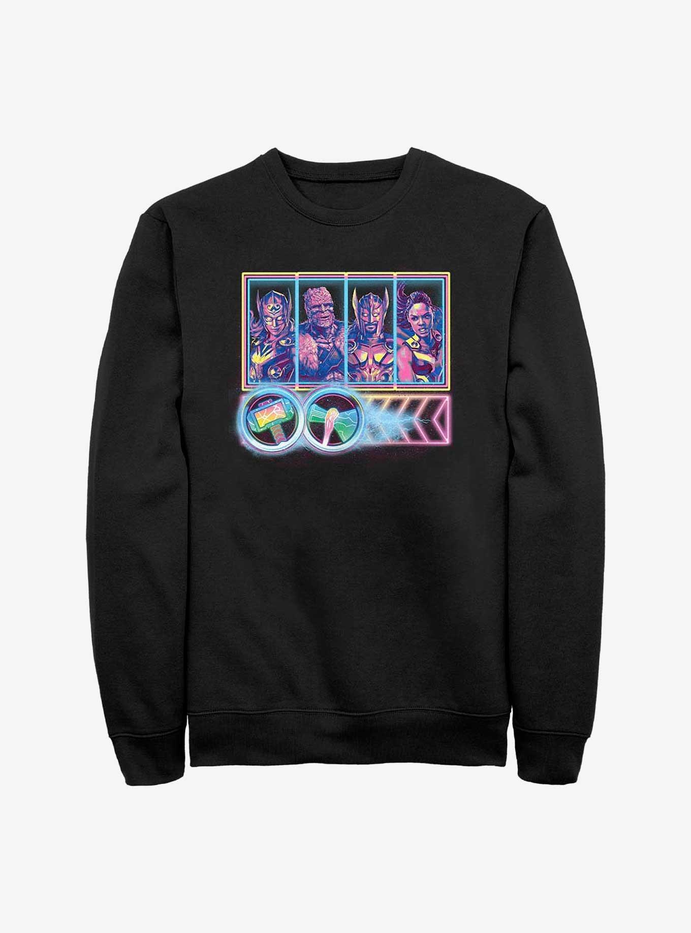 Marvel Thor: Love And Thunder Neon Character Select Sweatshirt, , hi-res