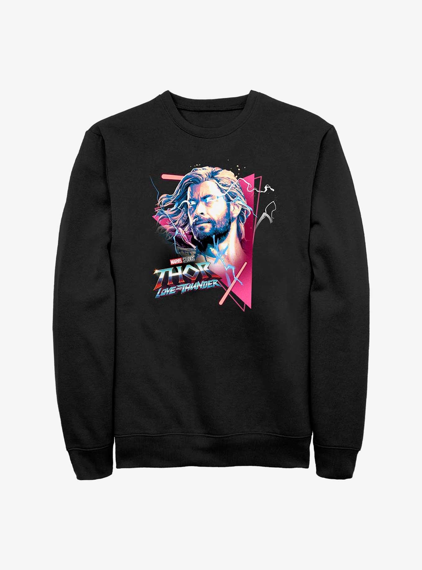 Marvel Thor: Love And Thunder Retro God Sweatshirt, BLACK, hi-res