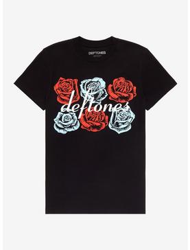 Deftones Red & Blue Roses Boyfriend Fit Girls T-Shirt, , hi-res