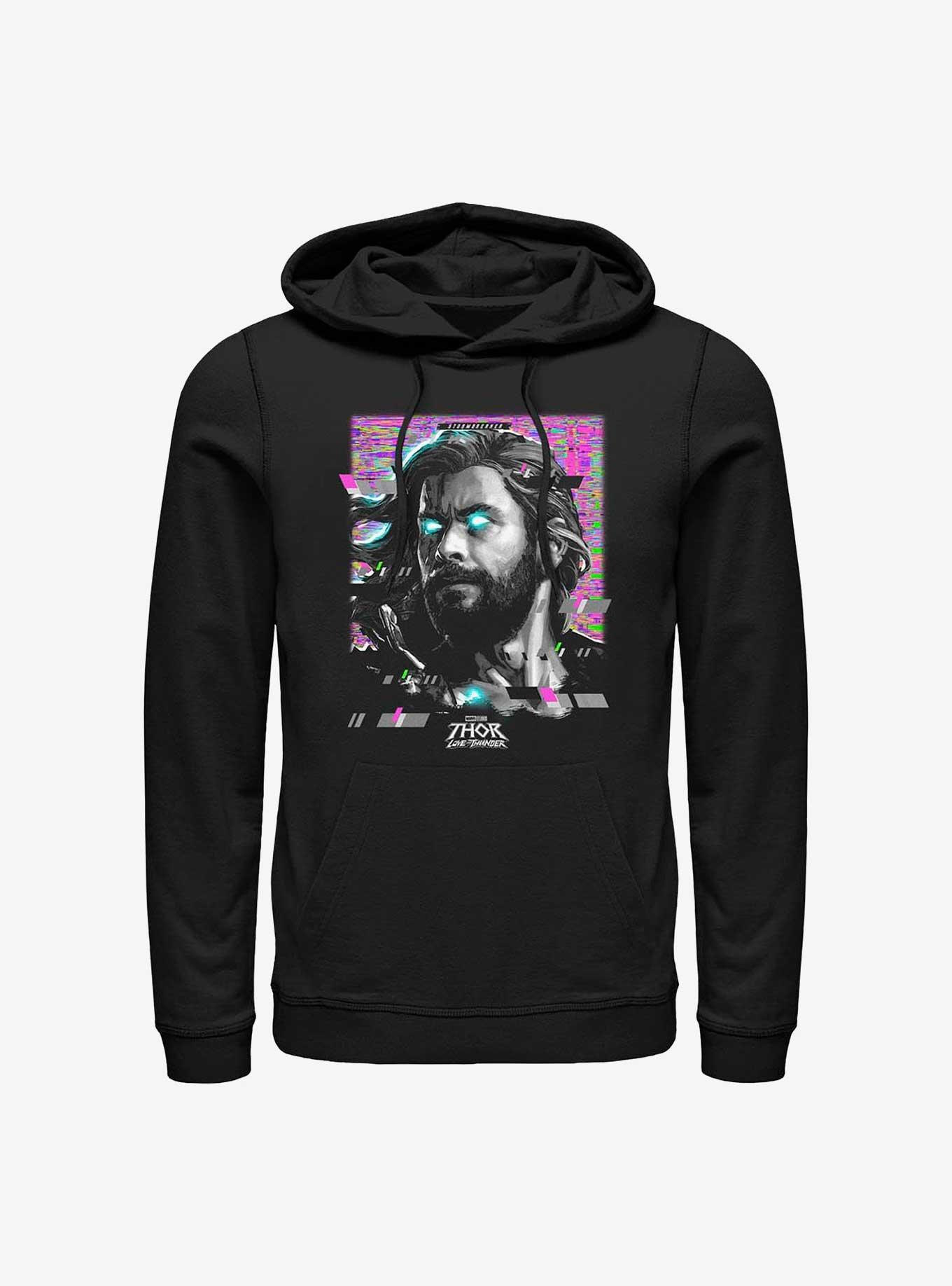 Marvel Thor: Love And Thunder Glitch Thor Hoodie, BLACK, hi-res