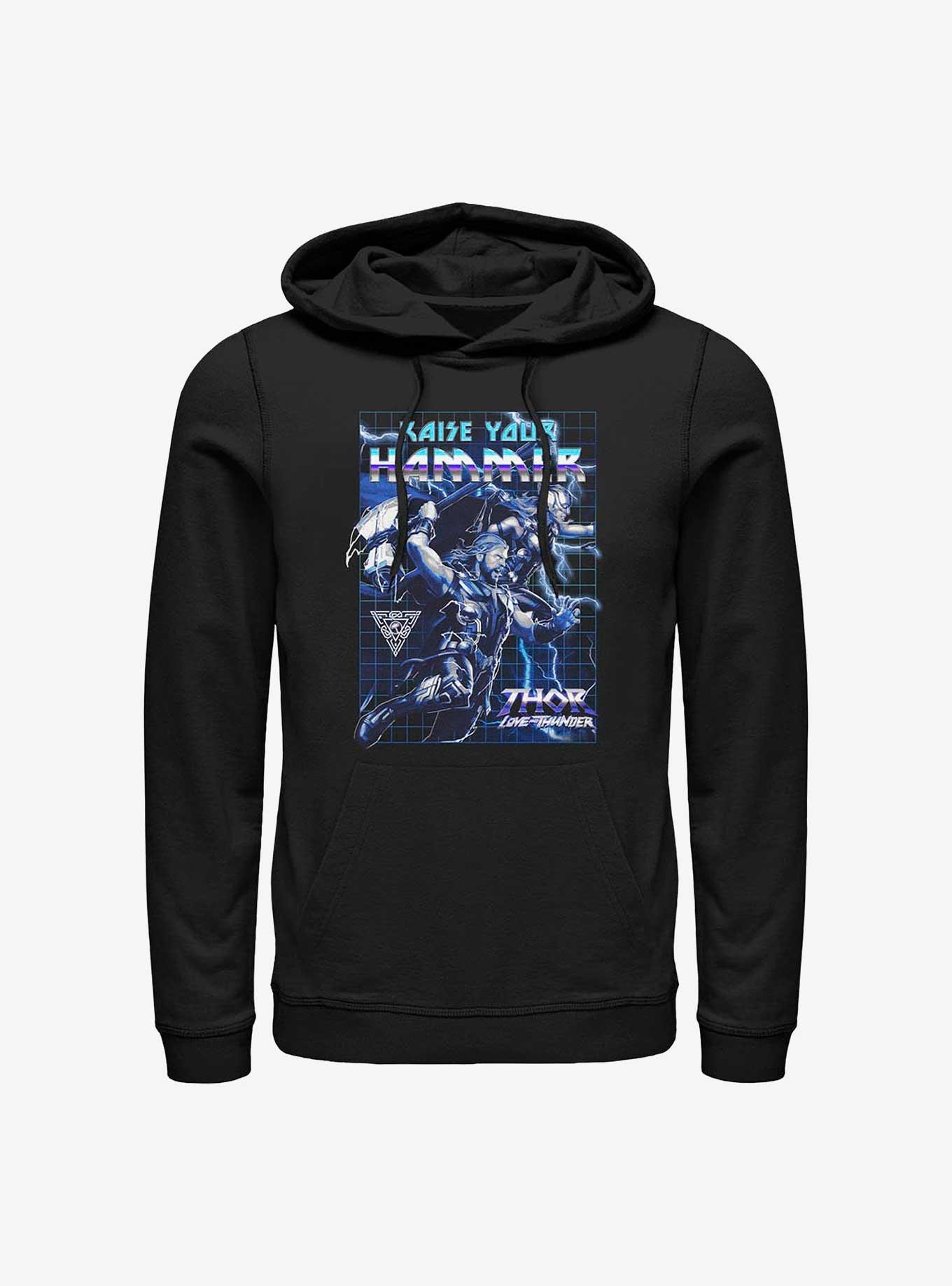 Marvel Thor: Love And Thunder Raise Your Hammer Hoodie, BLACK, hi-res