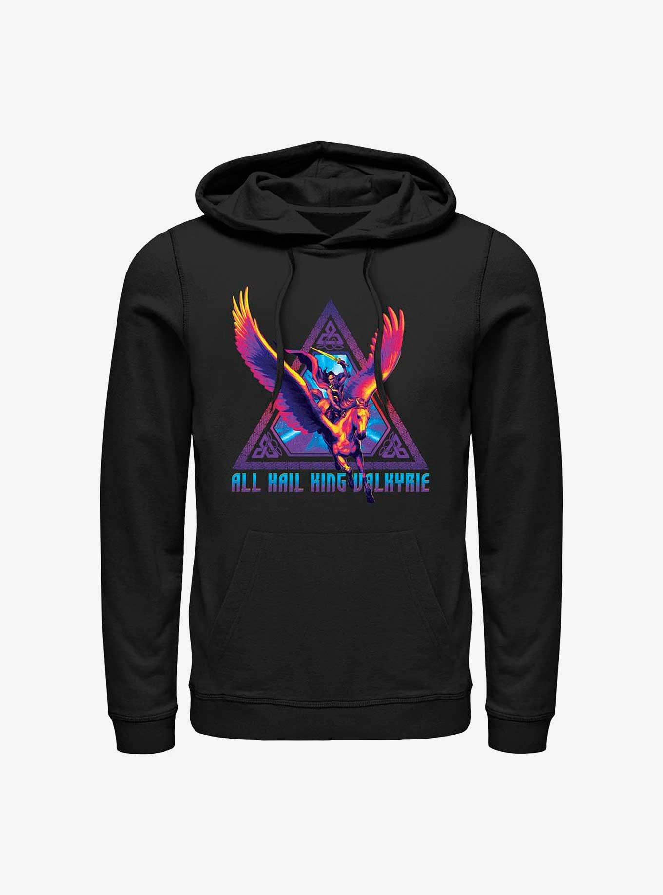 Marvel Thor: Love And Thunder All Hail King Valkyrie Badge Hoodie, BLACK, hi-res