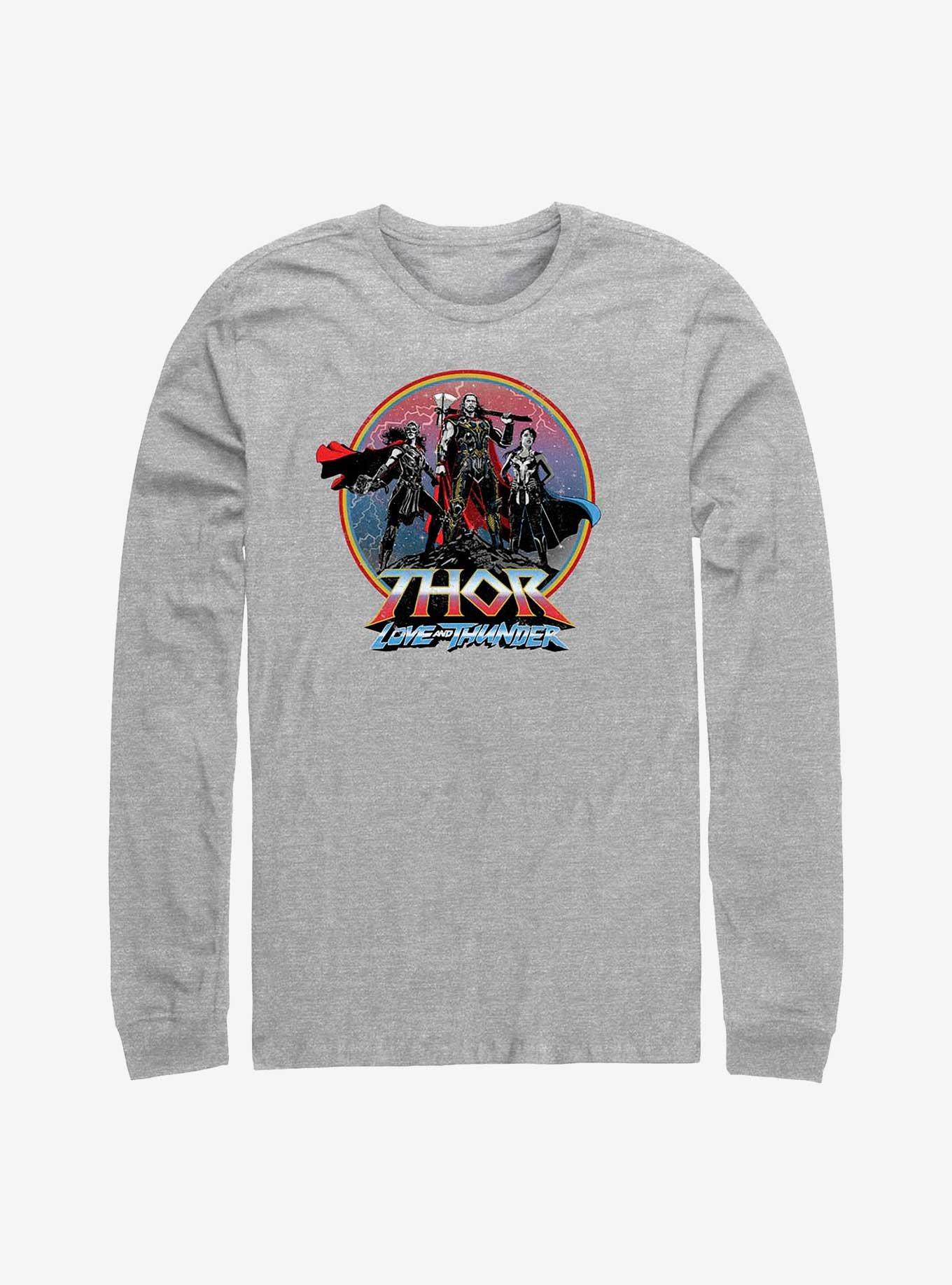 Marvel Thor: Love And Thunder Asgardians Circle Badge Long Sleeve T-Shirt, ATH HTR, hi-res