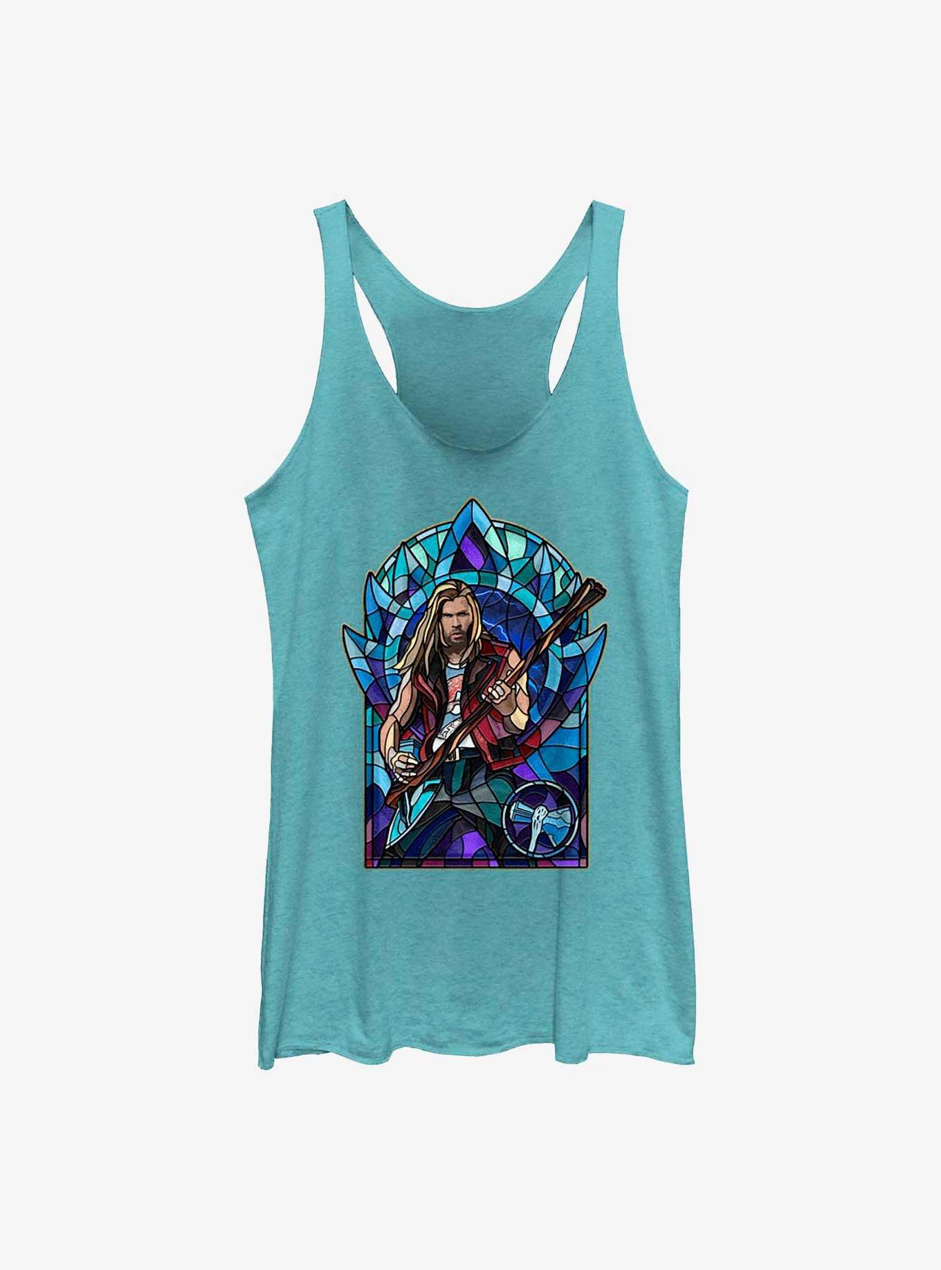 Marvel Thor: Love And Thunder Stained Glass Rocker Womens Tank Top, TAHI BLUE, hi-res