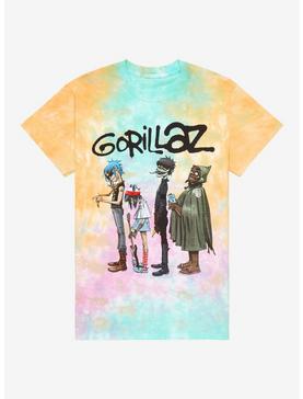 Plus Size Gorillaz Group Tie-Dye Boyfriend Fit Girls T-Shirt, , hi-res