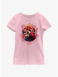 Marvel Doctor Strange In The Multiverse Of Madness Badge Of Heroes Youth Girls T-Shirt, PINK, hi-res