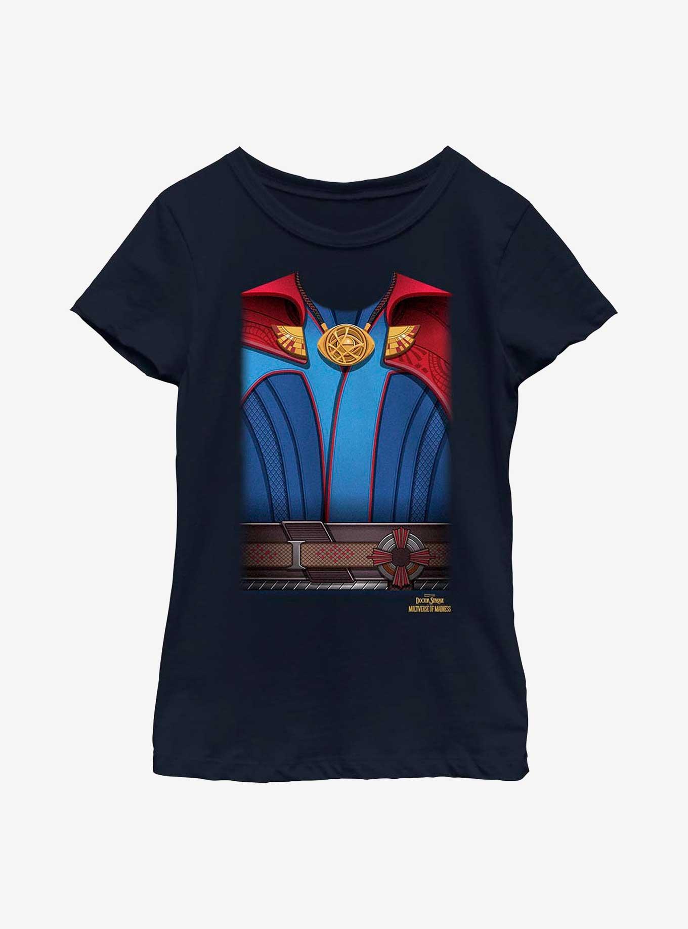 Marvel Doctor Strange In The Multiverse Of Madness Costume Shirt Youth Girls T-Shirt, NAVY, hi-res