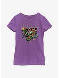 Marvel Doctor Strange In The Multiverse Of Madness Gargantos Triangle Badge Youth Girls T-Shirt, PURPLE BERRY, hi-res