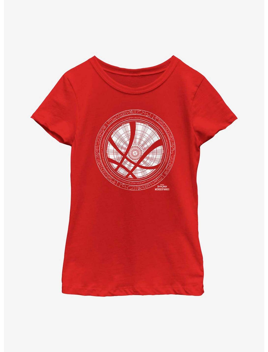 Marvel Doctor Strange In The Multiverse Of Madness Sanctum Sanctorum Icon Youth Girls T-Shirt, RED, hi-res