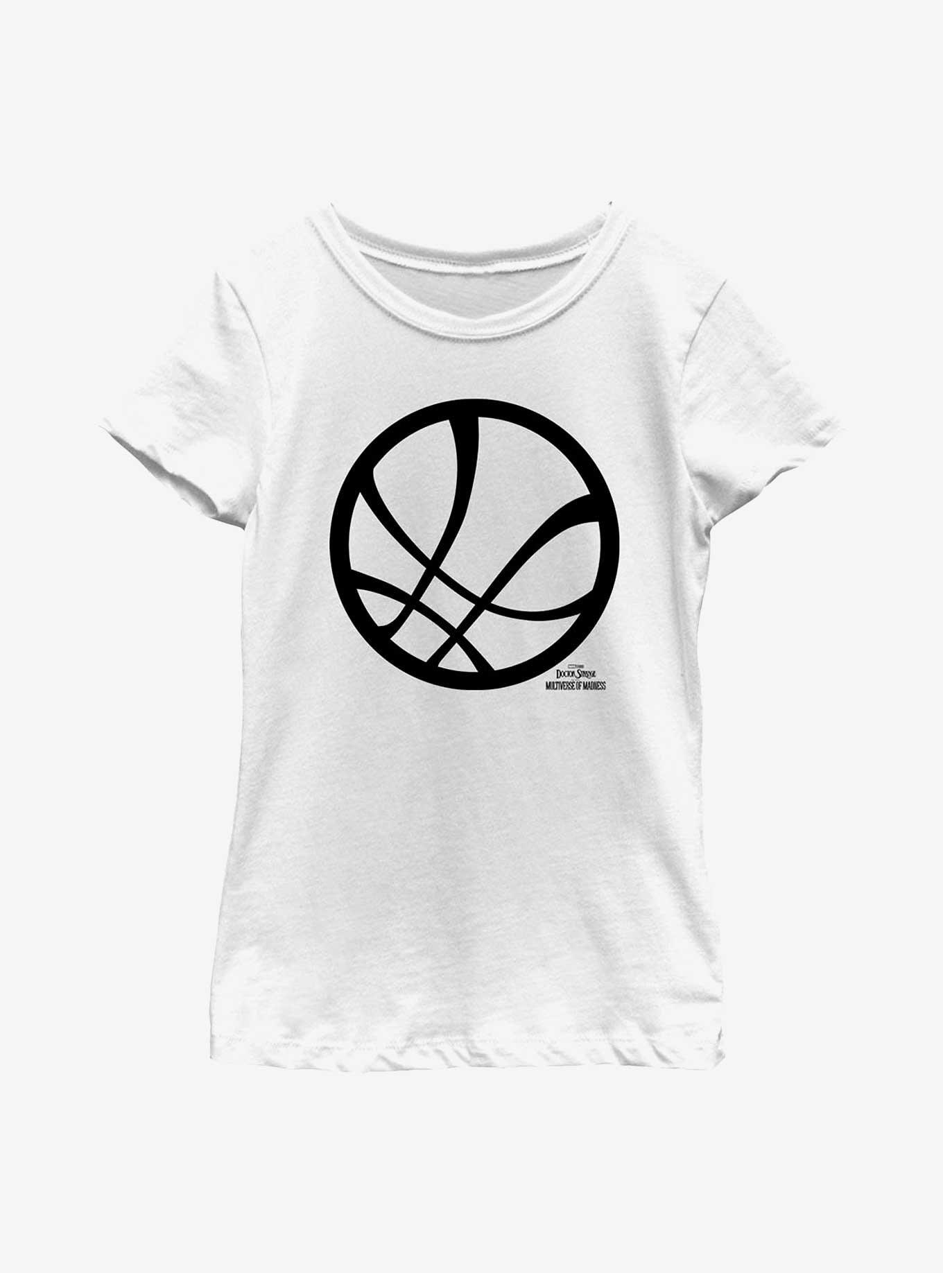 Marvel Doctor Strange In The Multiverse Of Madness Sanctum Sanctorum Logo Youth Girls T-Shirt, WHITE, hi-res