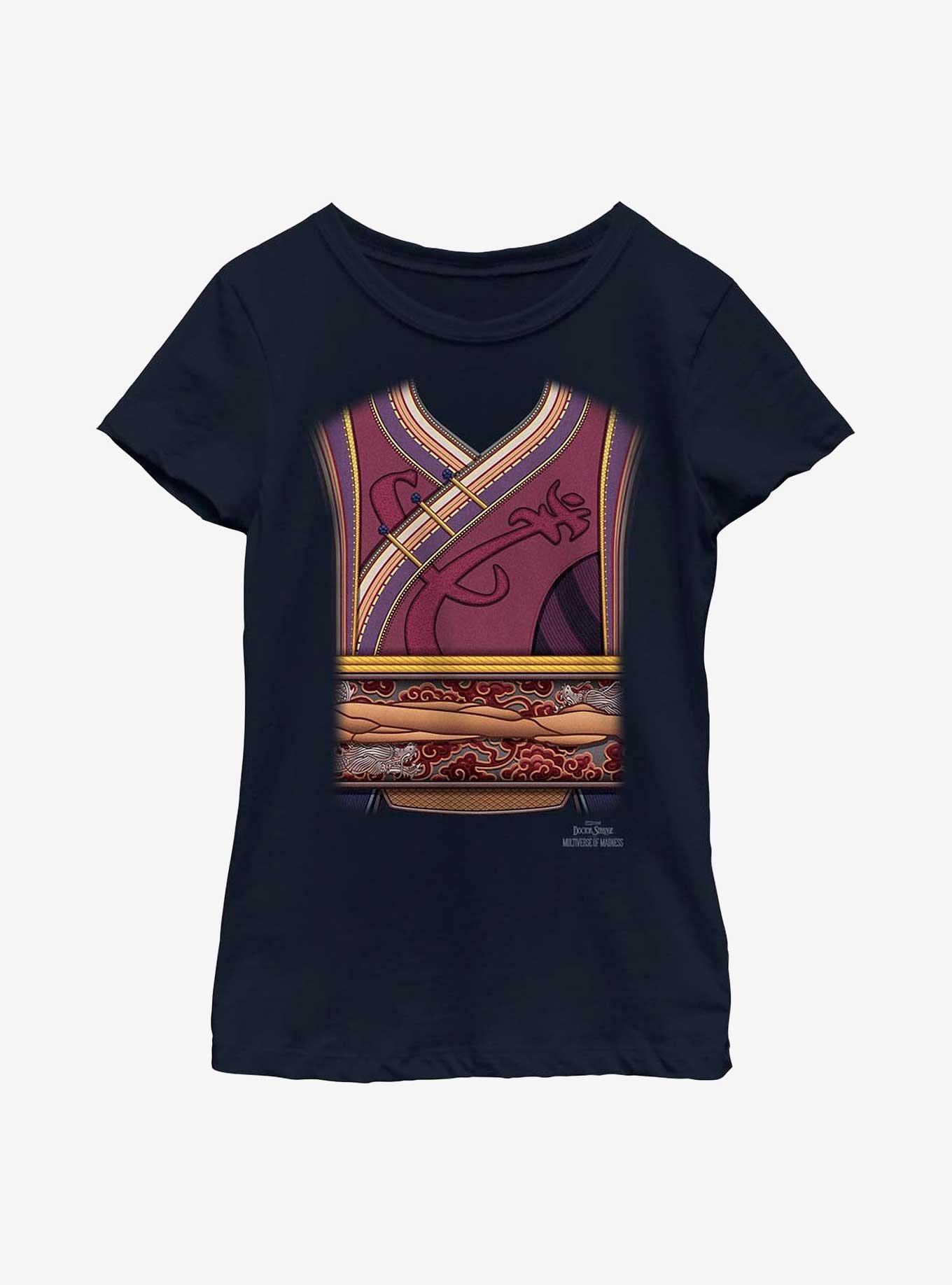 Marvel Doctor Strange In The Multiverse Of Madness Wong Costume Shirt Youth Girls T-Shirt, NAVY, hi-res