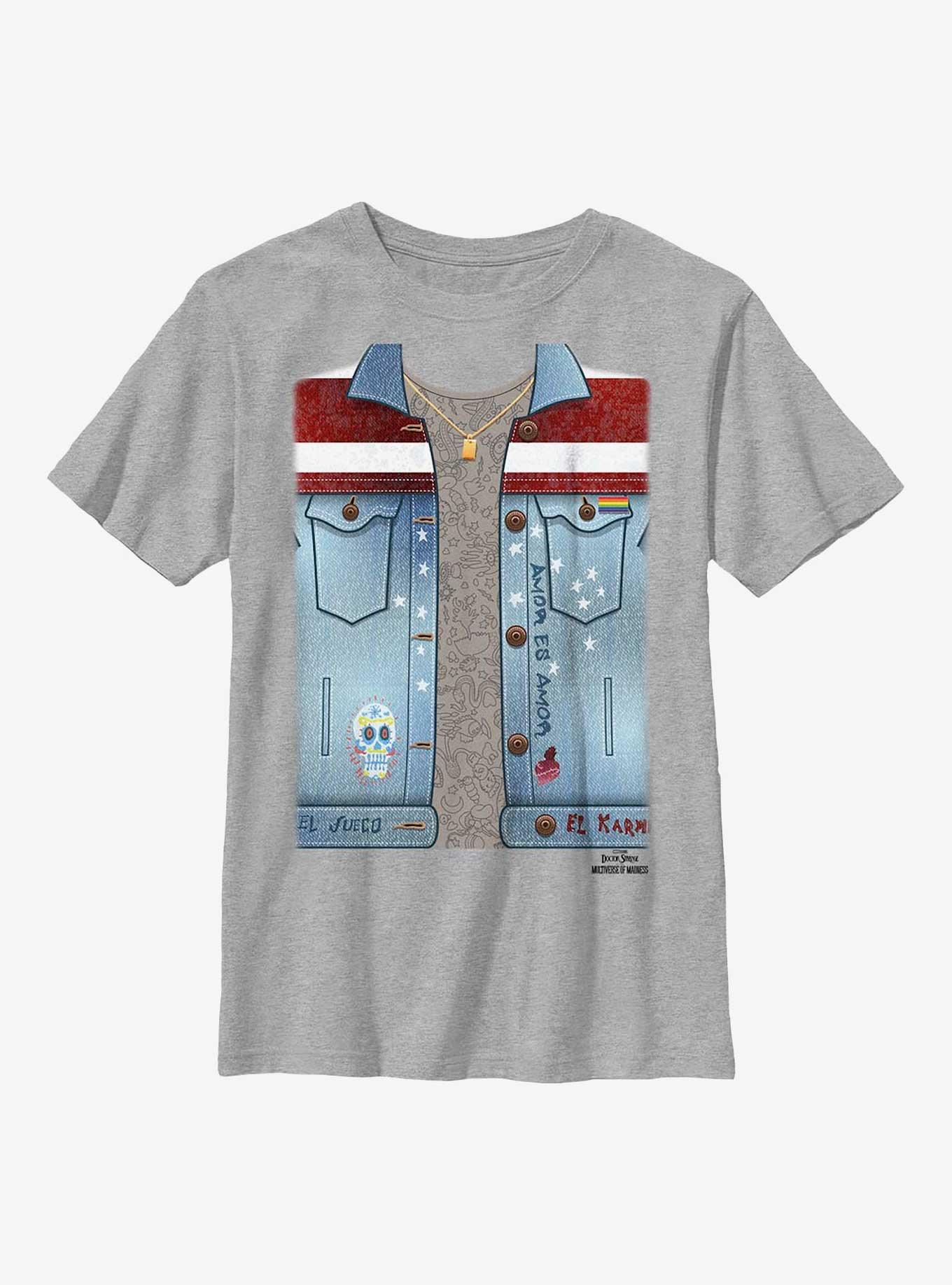 Marvel Doctor Strange In The Multiverse Of Madness America Chavez Costume Youth T-Shirt, ATH HTR, hi-res
