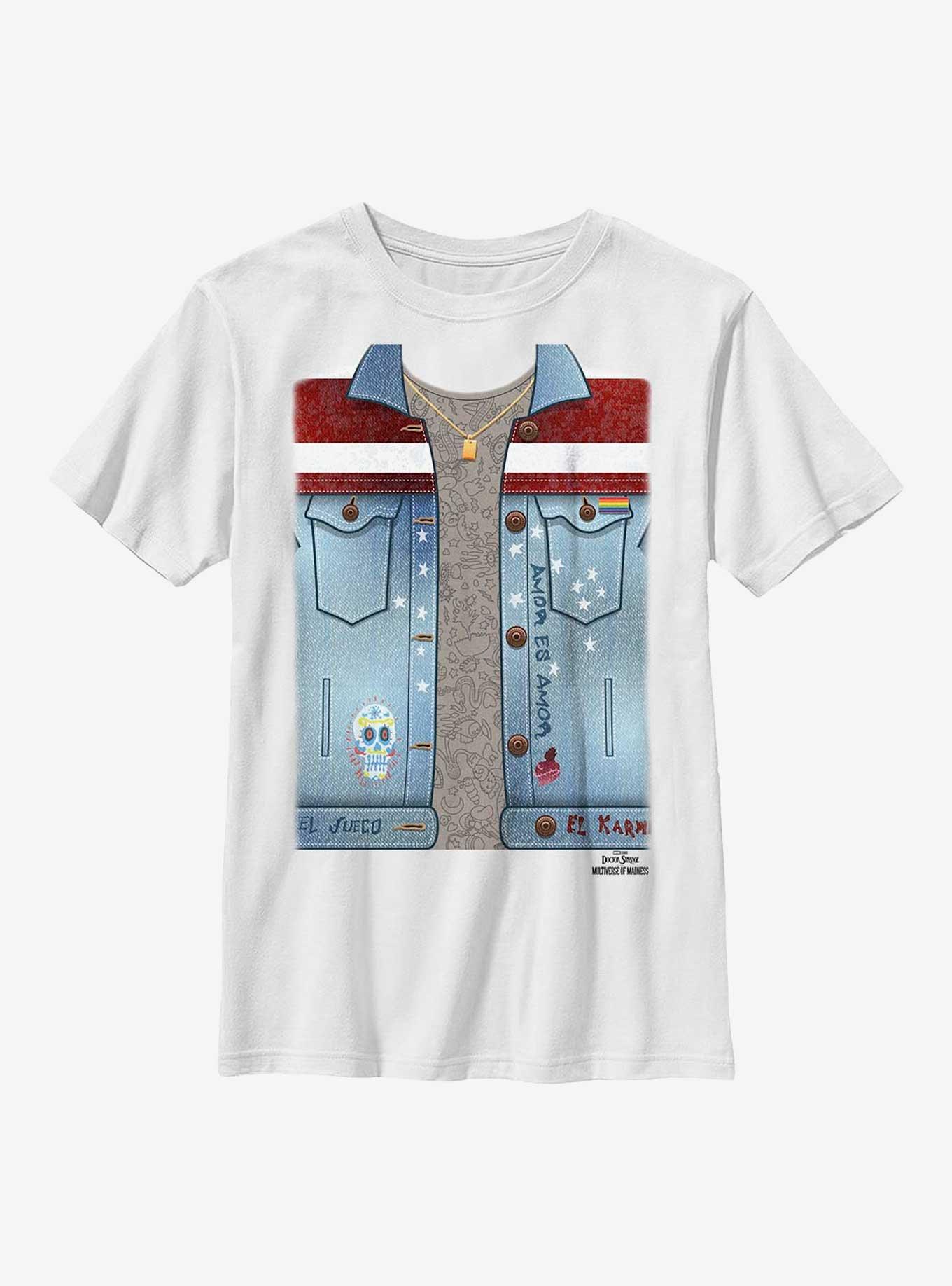 Marvel Doctor Strange In The Multiverse Of Madness America Chavez Costume Youth T-Shirt, , hi-res