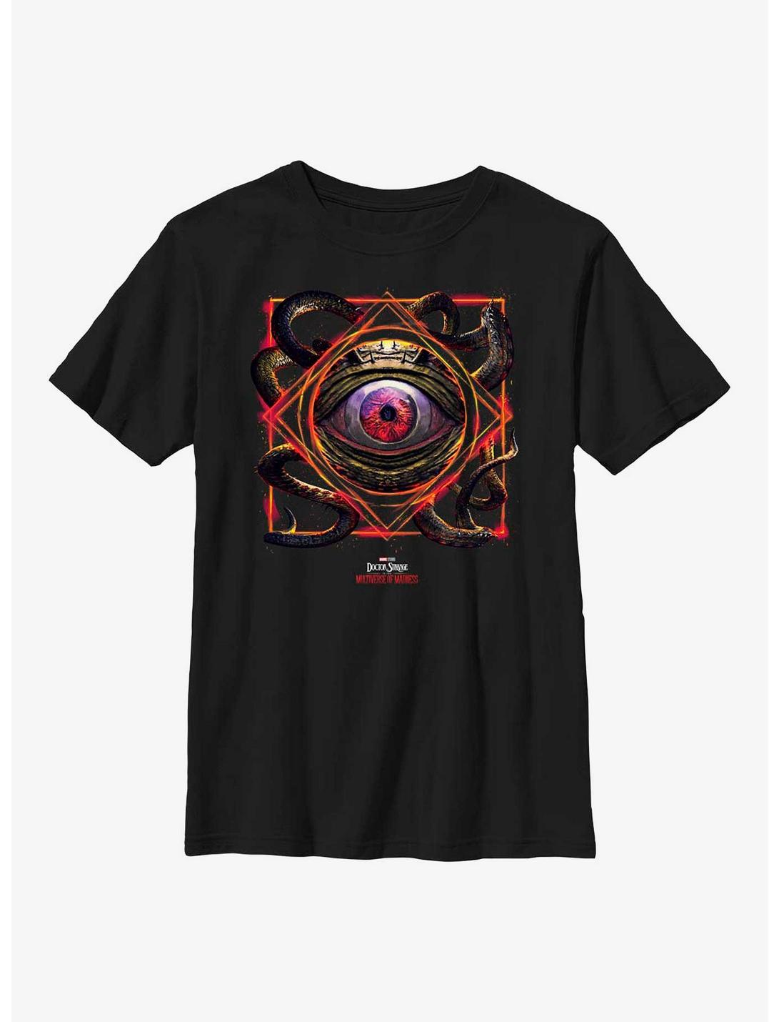 Marvel Doctor Strange In The Multiverse Of Madness Gargantos Eyeball Rune Youth T-Shirt, BLACK, hi-res