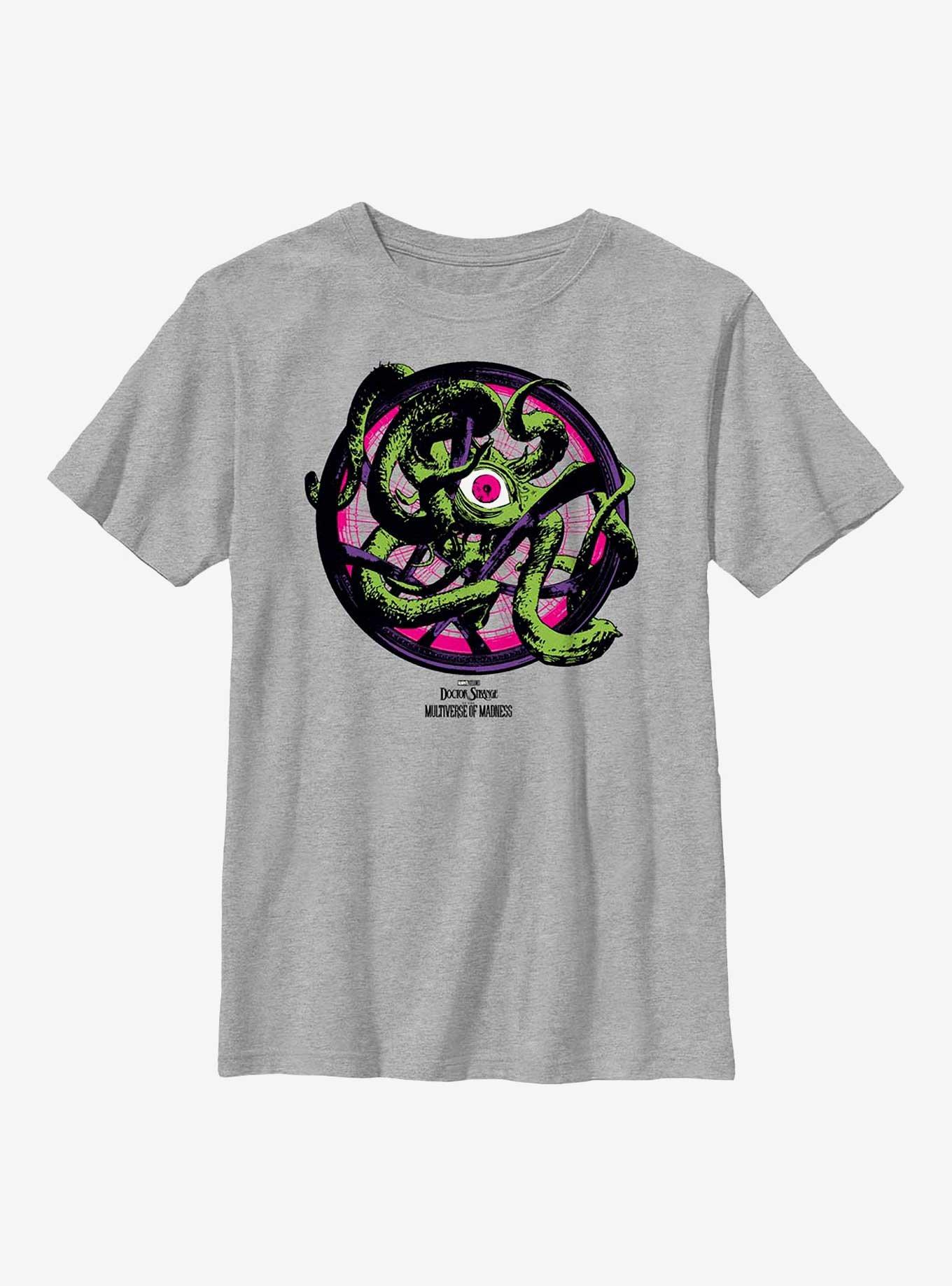 Marvel Doctor Strange In The Multiverse Of Madness Gargantos Attack Youth T-Shirt, ATH HTR, hi-res