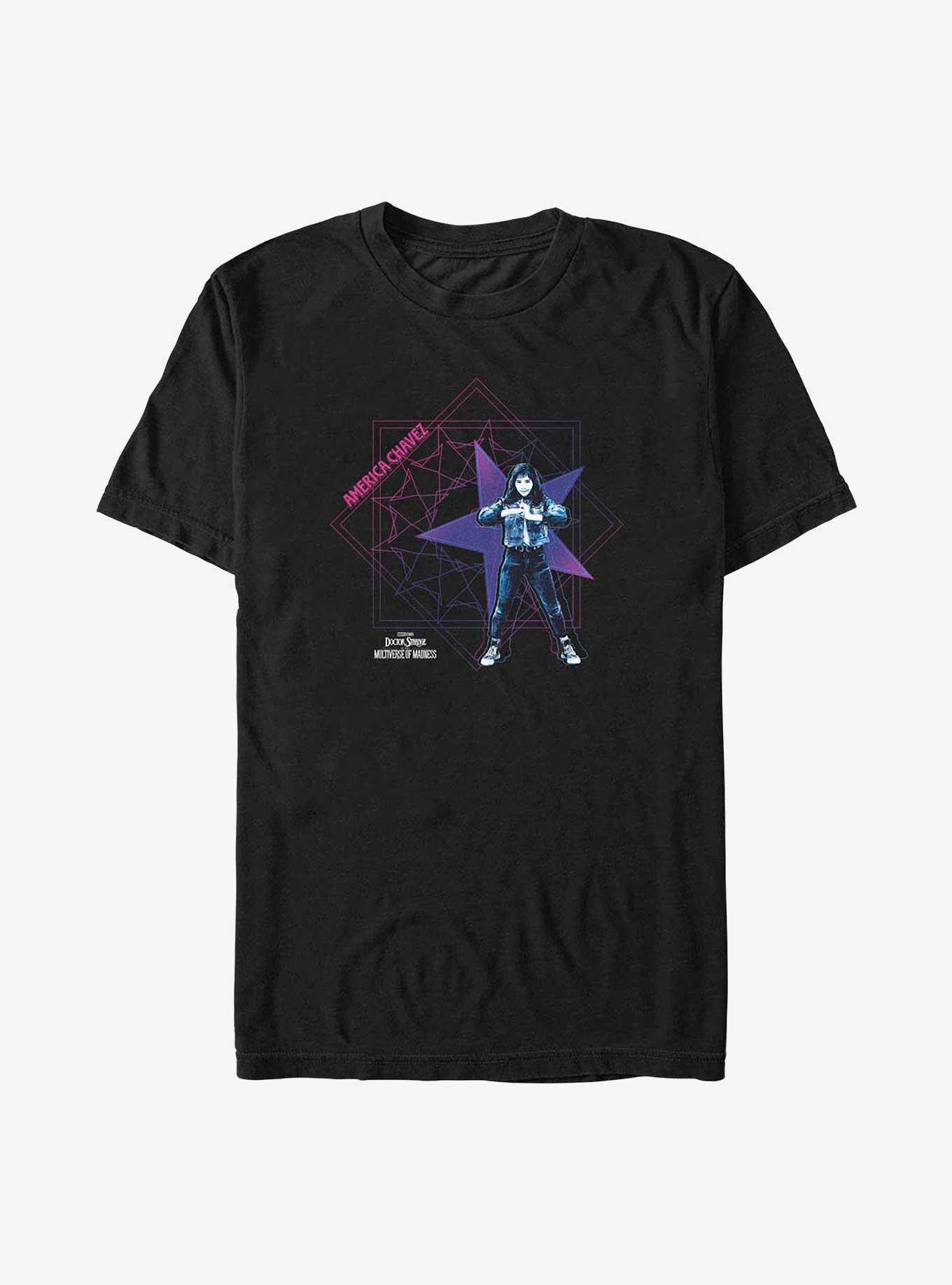 Marvel Doctor Strange In The Multiverse Of Madness America Chavez Hero T-Shirt, BLACK, hi-res