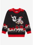 Disney The Nightmare Before Christmas Jack Skellington in a Sled Toddler Holiday Sweater - BoxLunch Exclusive, BLACK  BLACK RED, hi-res