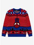 Marvel Spider-Man Chibi Spidey Youth Holiday Sweater - BoxLunch Exclusive, REAL RED, hi-res