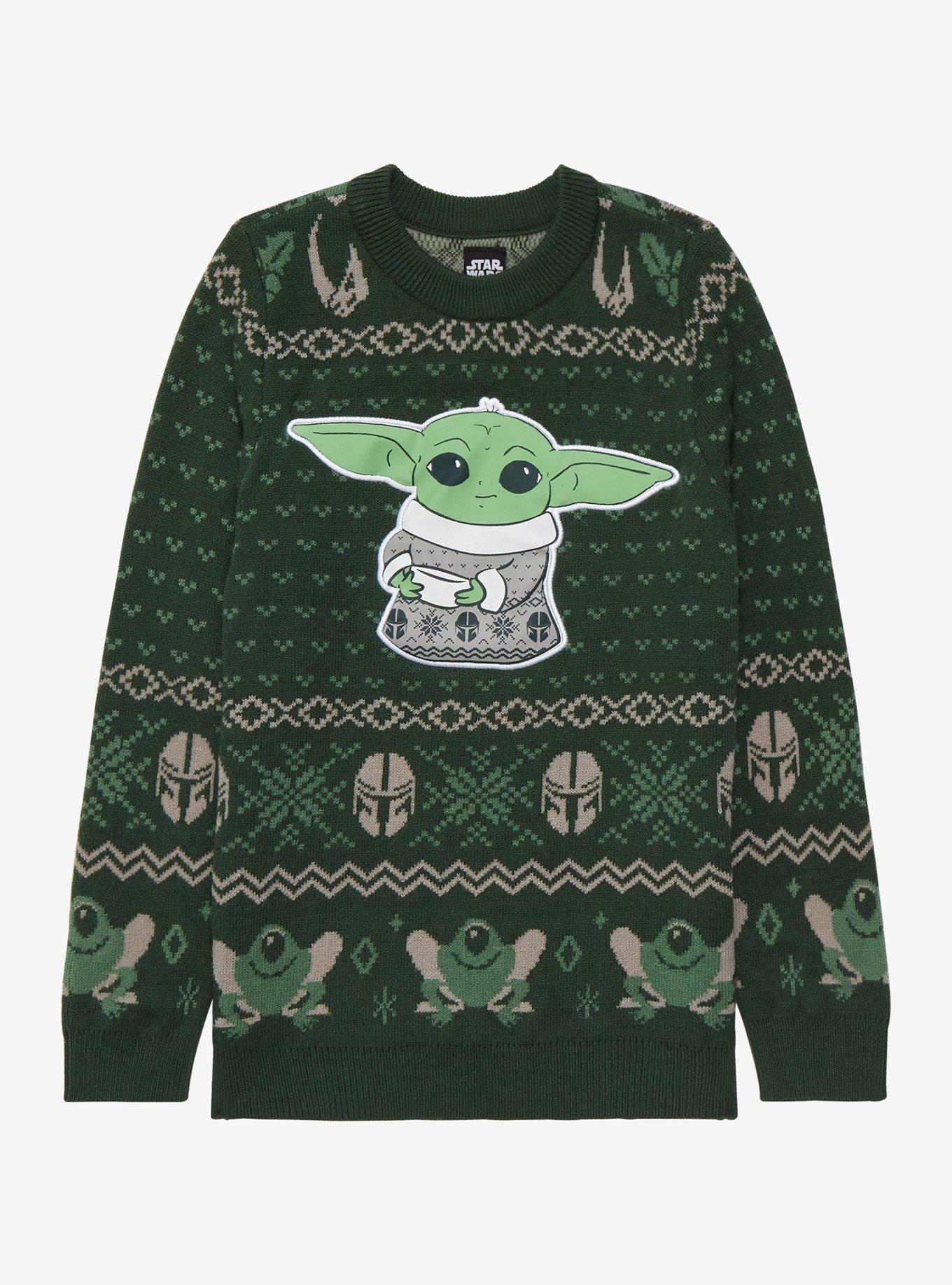 Star Wars The Mandalorian Grogu Toddler Holiday Sweater - BoxLunch ...