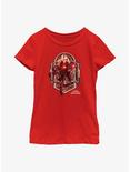 Marvel Doctor Strange In The Multiverse Of Madness Scarlet Witch Magic Youth Girls T-Shirt, RED, hi-res