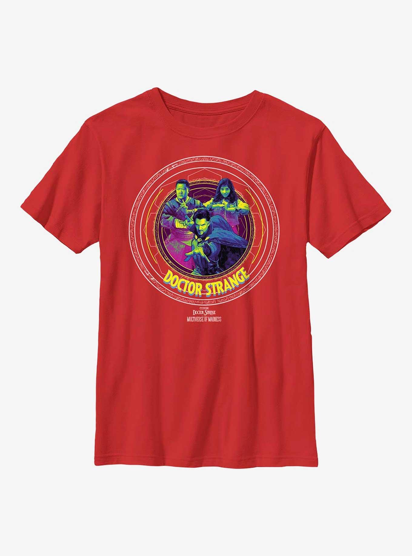 Marvel Doctor Strange In The Multiverse Of Madness Runes Badge Youth T-Shirt, RED, hi-res