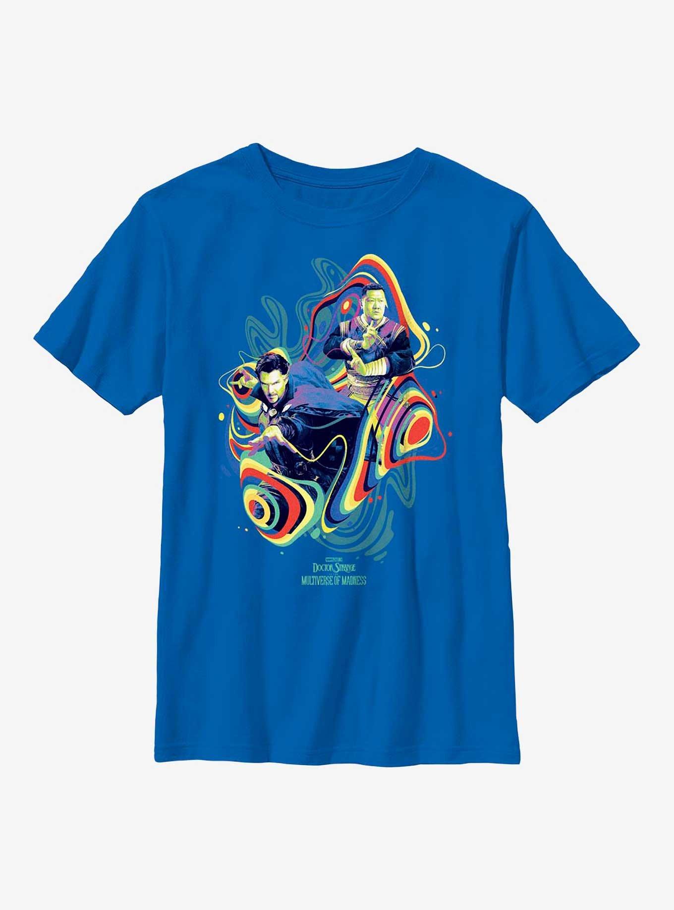 Marvel Doctor Strange In The Multiverse Of Madness Groovy Dr. Strange & Wong Youth T-Shirt, ROYAL, hi-res