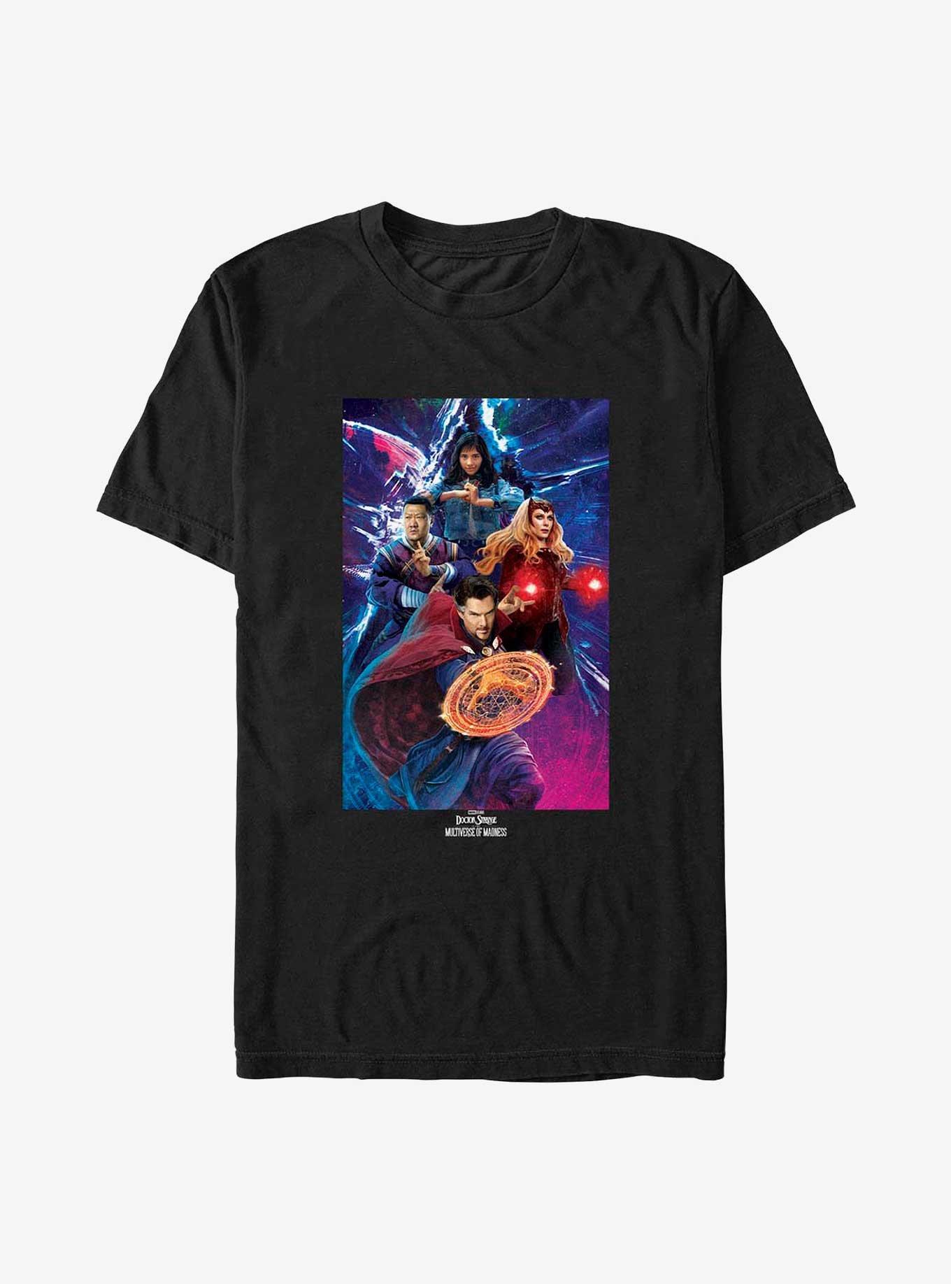 Marvel Doctor Strange In The Multiverse Of Madness Group Poster T-Shirt, BLACK, hi-res view 1