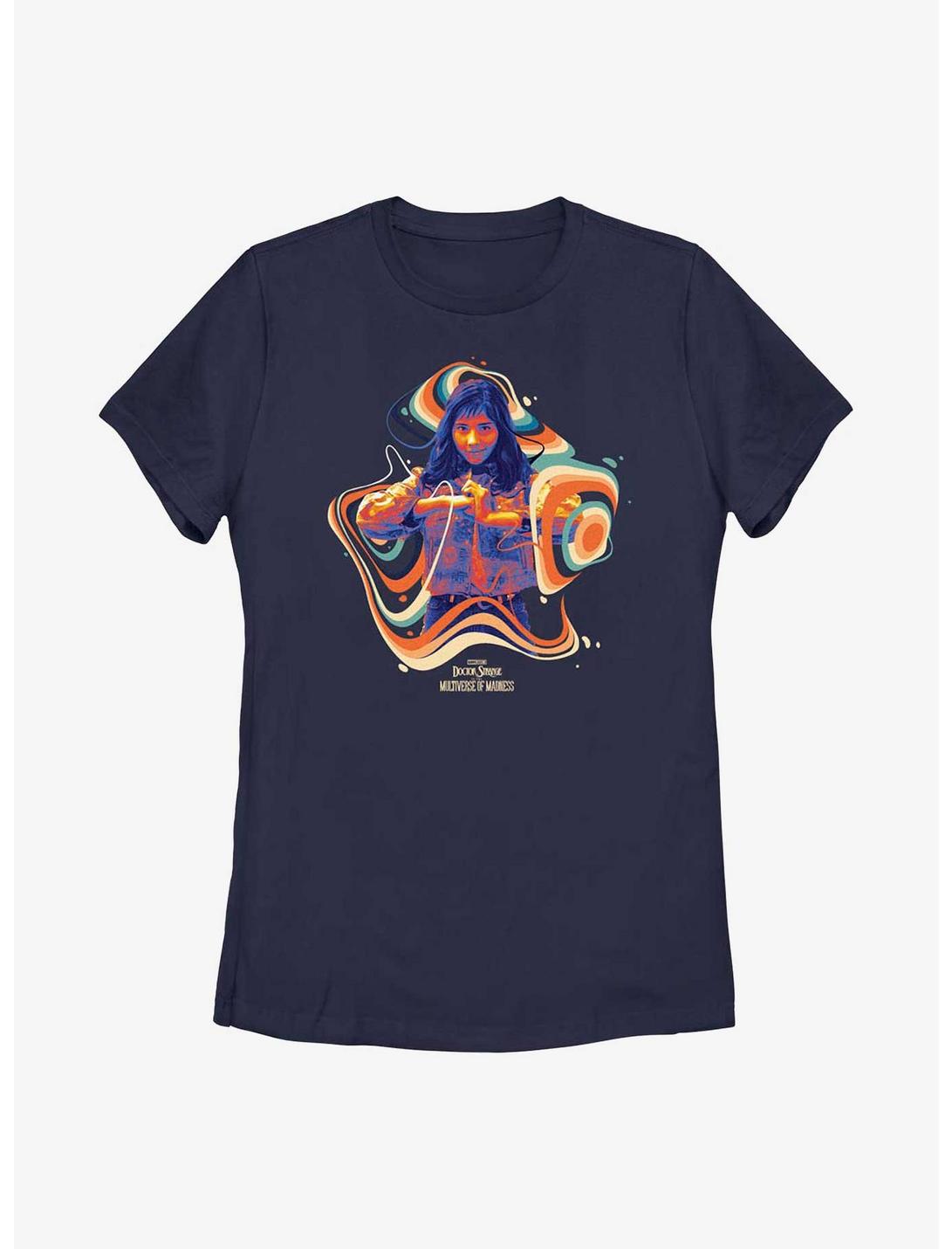 Marvel Doctor Strange In The Multiverse Of Madness Chavez Groovy Womens T-Shirt, NAVY, hi-res