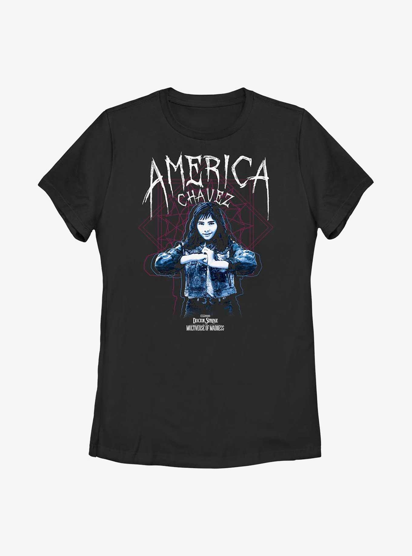 Marvel Doctor Strange In The Multiverse Of Madness Chavez Portal Womens T-Shirt, BLACK, hi-res