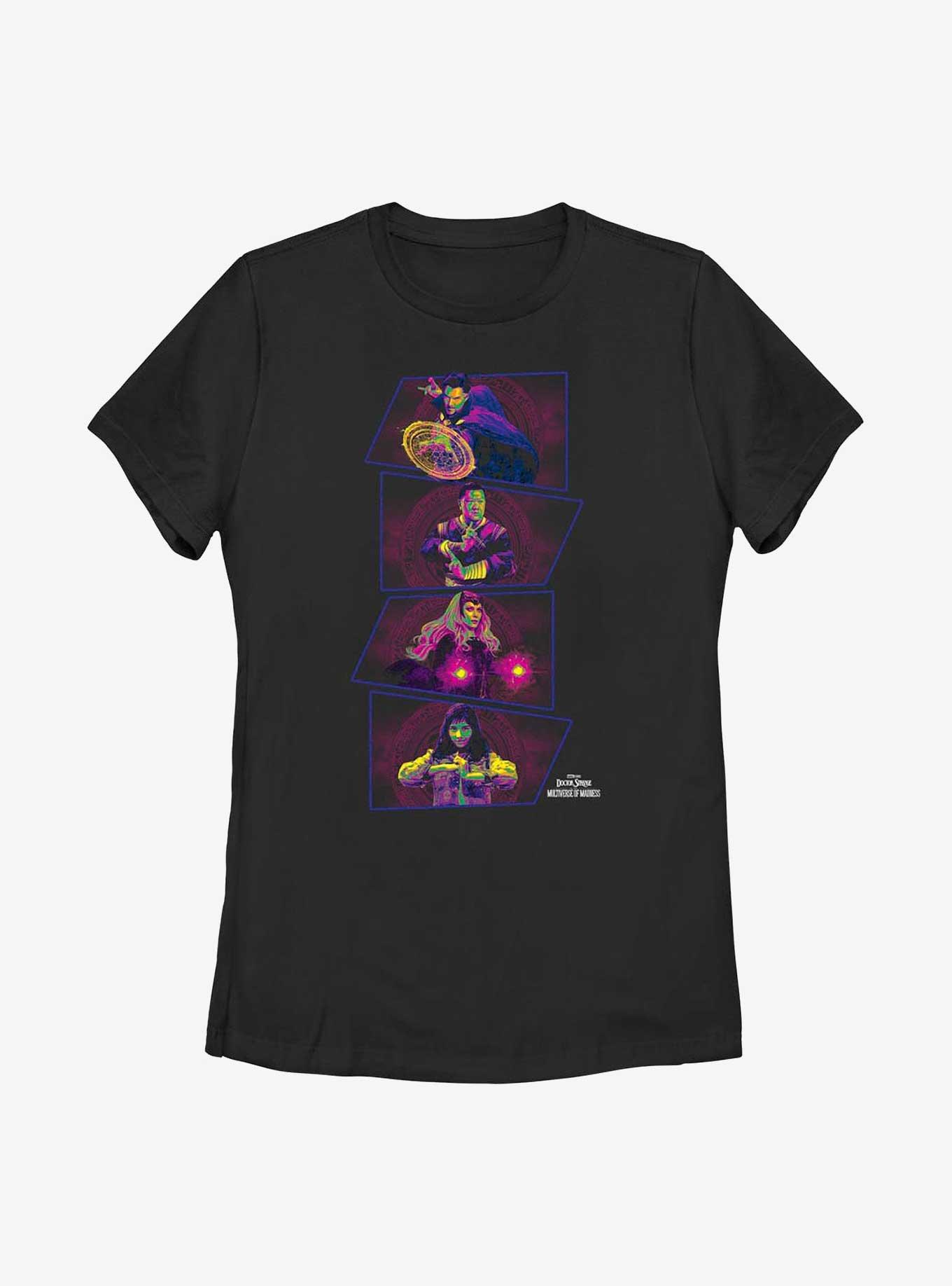 Marvel Doctor Strange In The Multiverse Of Madness Panel Group Shot Womens T-Shirt, BLACK, hi-res view 1
