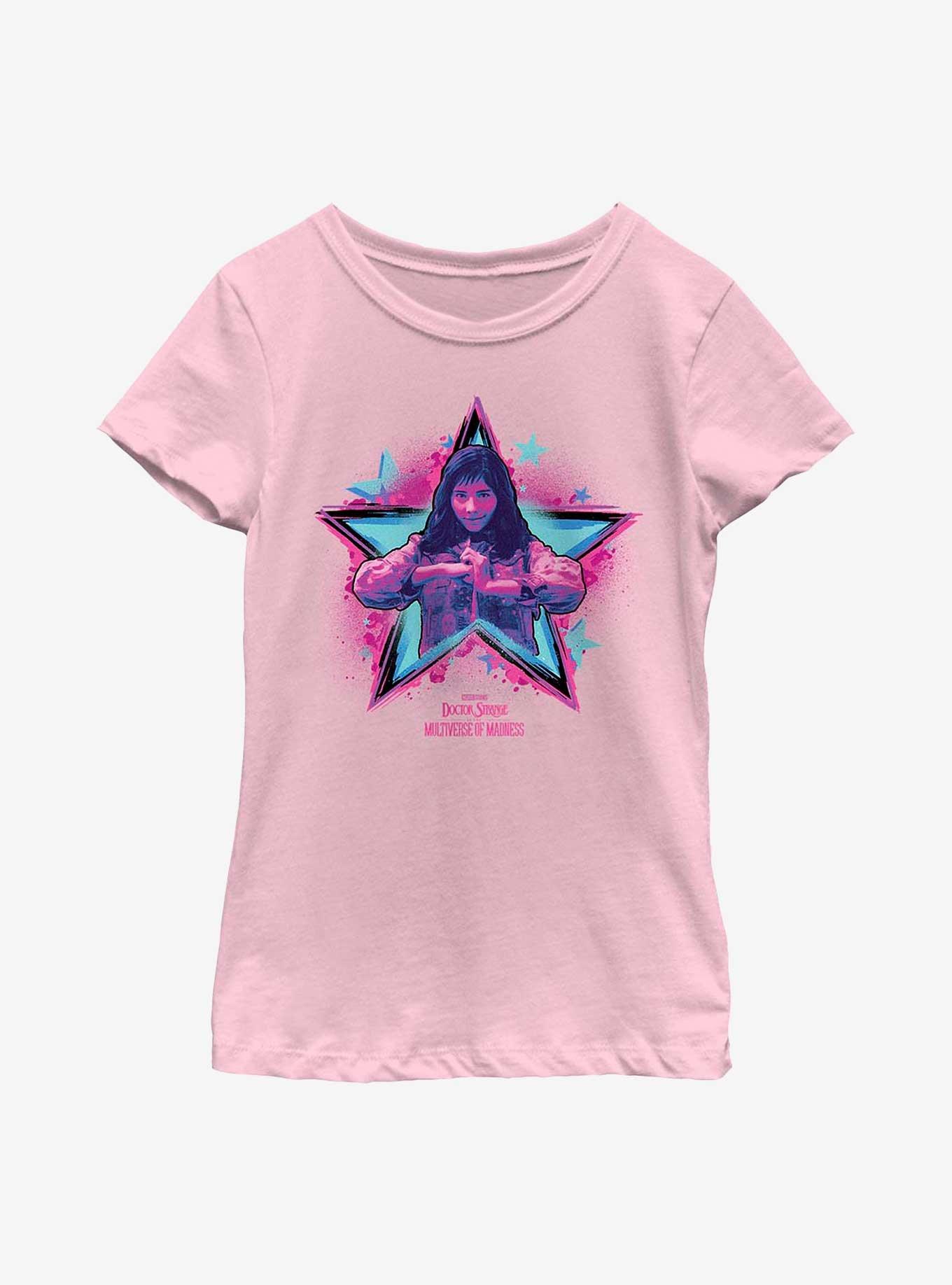 Marvel Doctor Strange In The Multiverse Of Madness America Chavez Spellcaster Youth Girls T-Shirt, PINK, hi-res