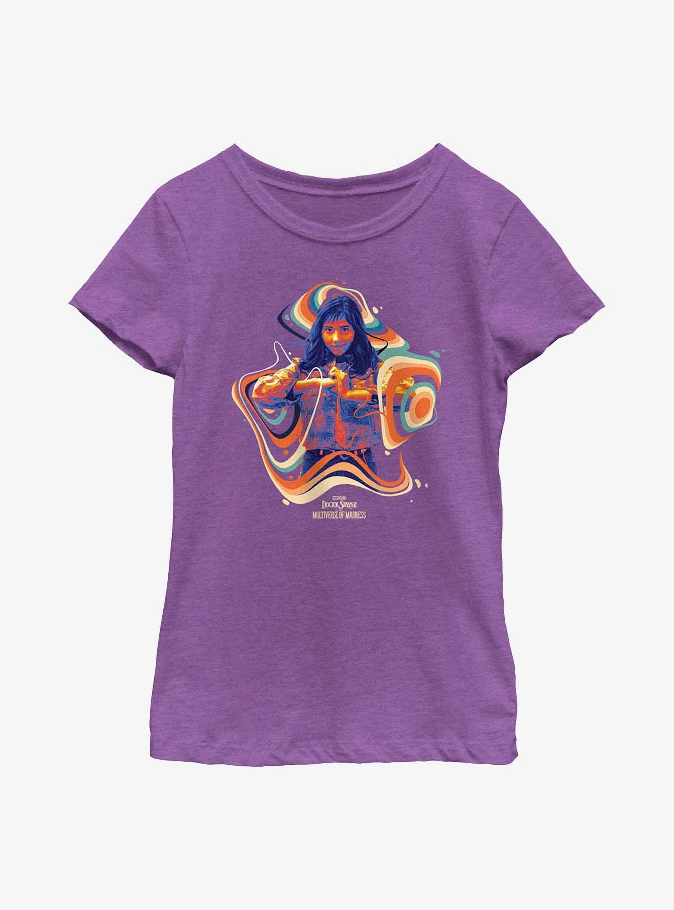Marvel Doctor Strange In The Multiverse Of Madness Chavez Groovy Youth Girls T-Shirt, PURPLE BERRY, hi-res