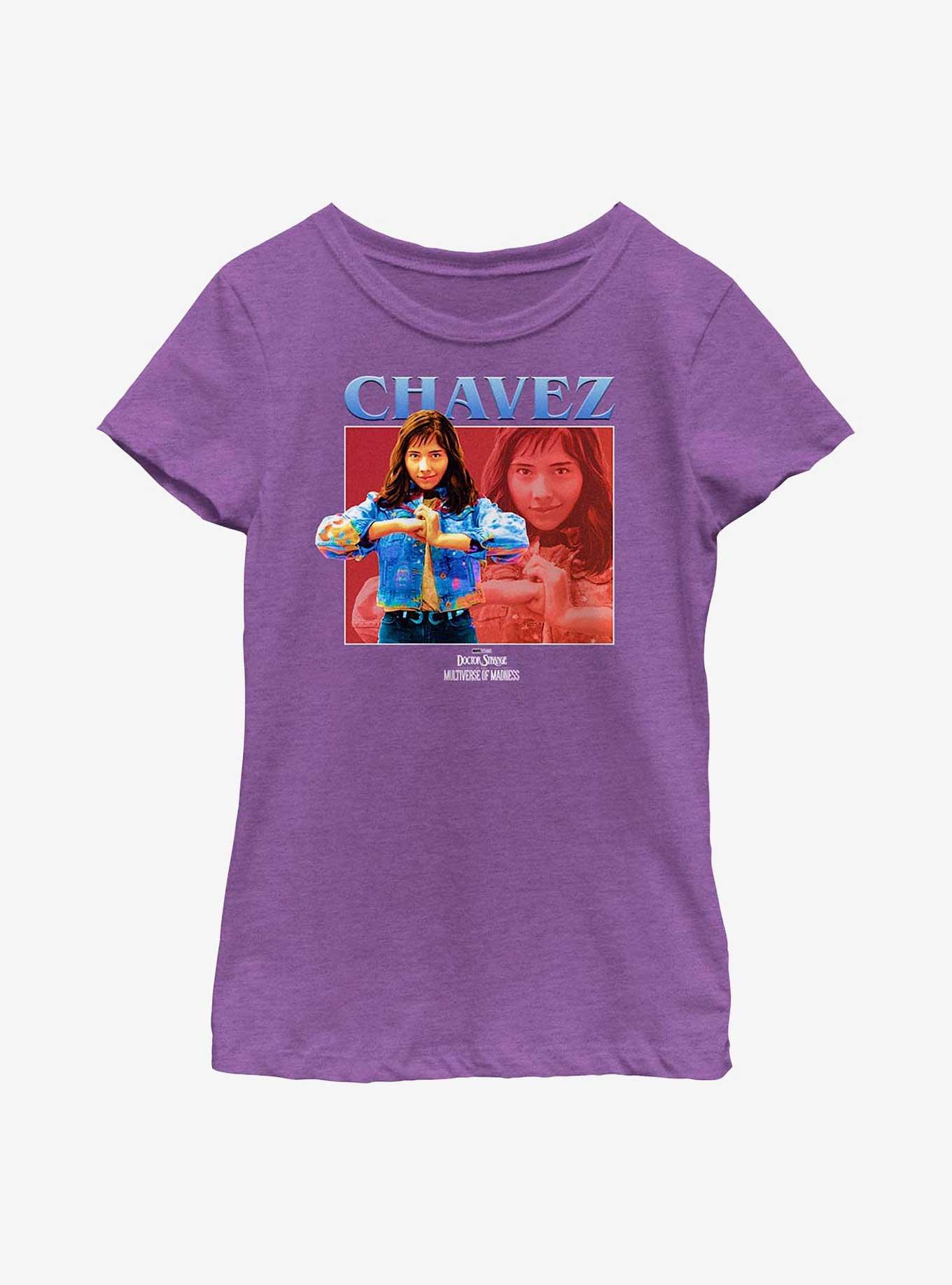 Marvel Doctor Strange In The Multiverse Of Madness Chavez Square Youth Girls T-Shirt, PURPLE BERRY, hi-res