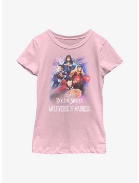 Marvel Doctor Strange In The Multiverse Of Madness Poster Group Youth Girls T-Shirt, , hi-res