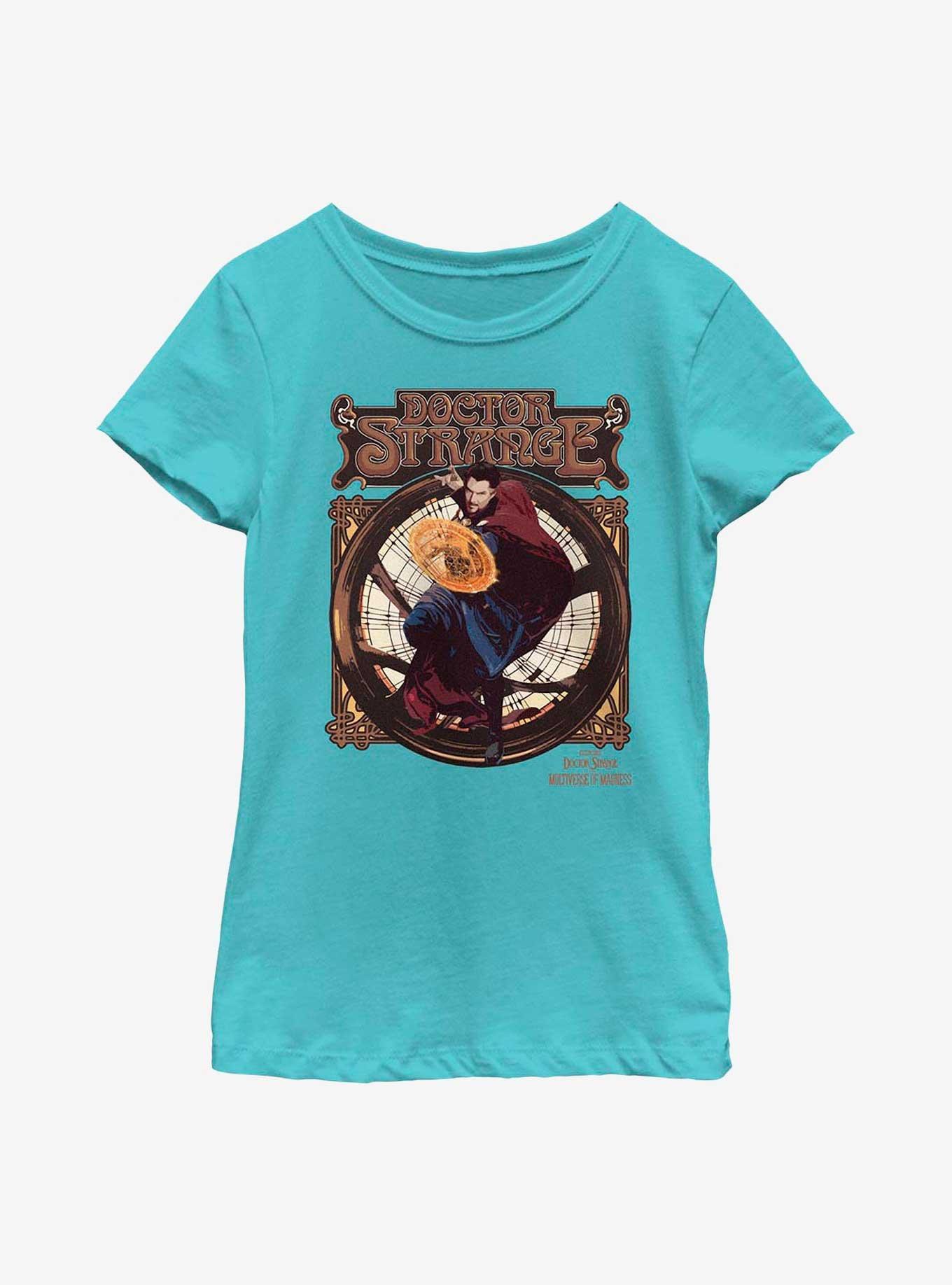 Marvel Doctor Strange In The Multiverse Of Madness Retro Seal Youth Girls T-Shirt, TAHI BLUE, hi-res