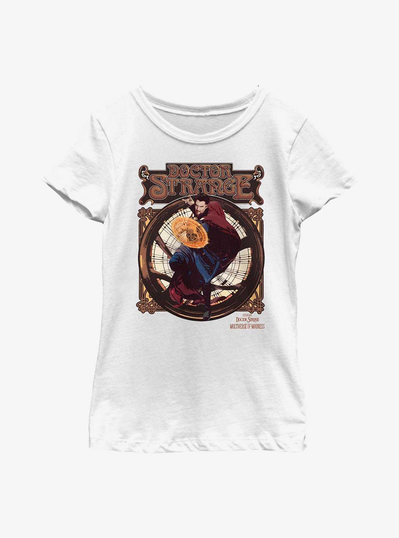 Marvel Doctor Strange In The Multiverse Of Madness Retro Seal Youth Girls T-Shirt, WHITE, hi-res