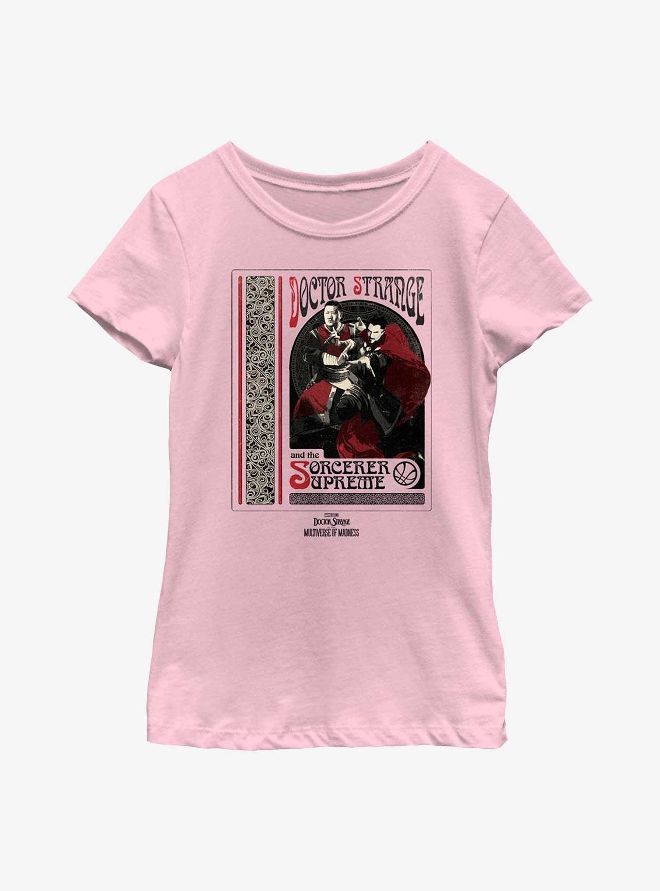 Marvel Doctor Strange In The Multiverse Of Madness Sorcerer Supreme Youth Girls T-Shirt, PINK, hi-res