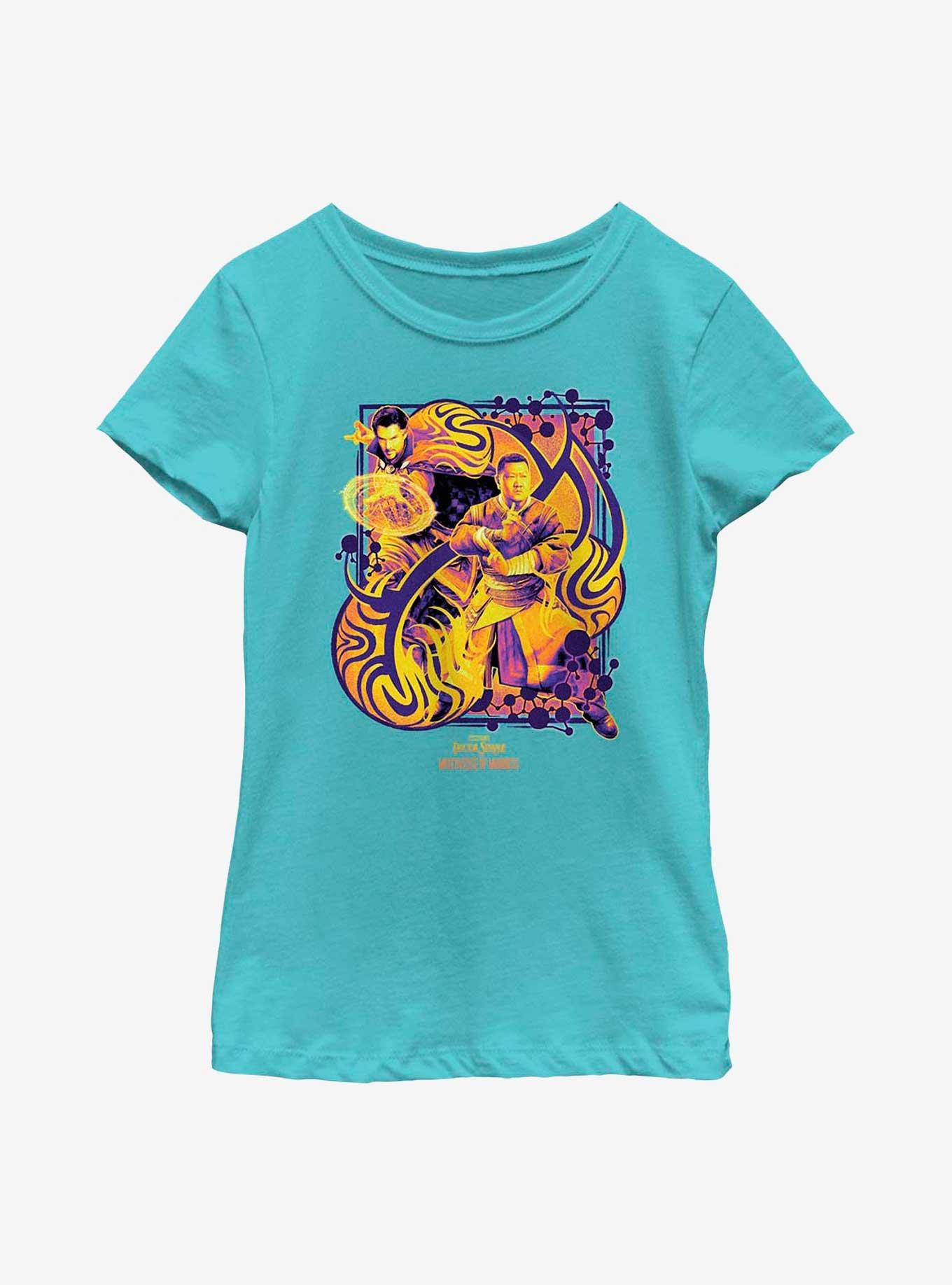 Marvel Doctor Strange In The Multiverse Of Madness Warped Magic Youth Girls T-Shirt, TAHI BLUE, hi-res