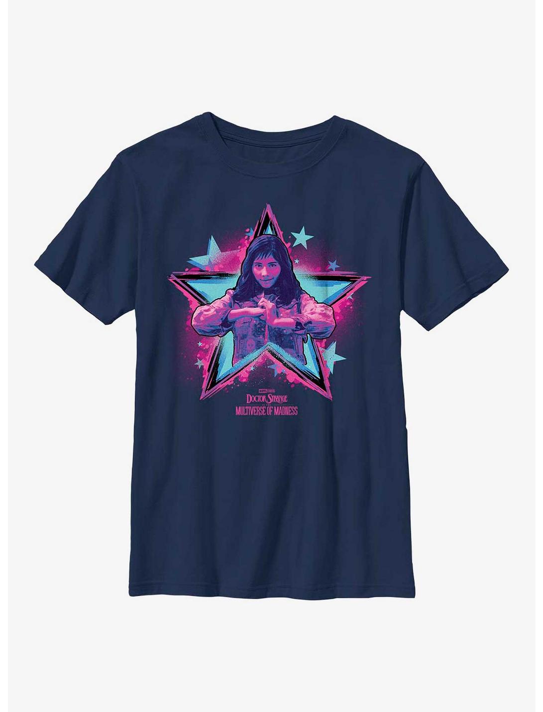 Marvel Doctor Strange In The Multiverse Of Madness America Chavez Spellcaster Youth T-Shirt, NAVY, hi-res