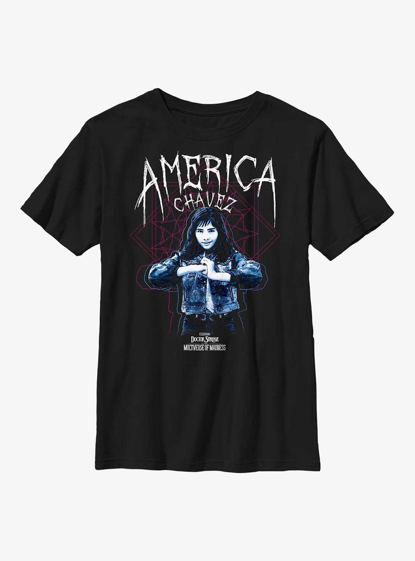 Marvel Doctor Strange In The Multiverse Of Madness Chavez Portal Youth T-Shirt, BLACK, hi-res view 1