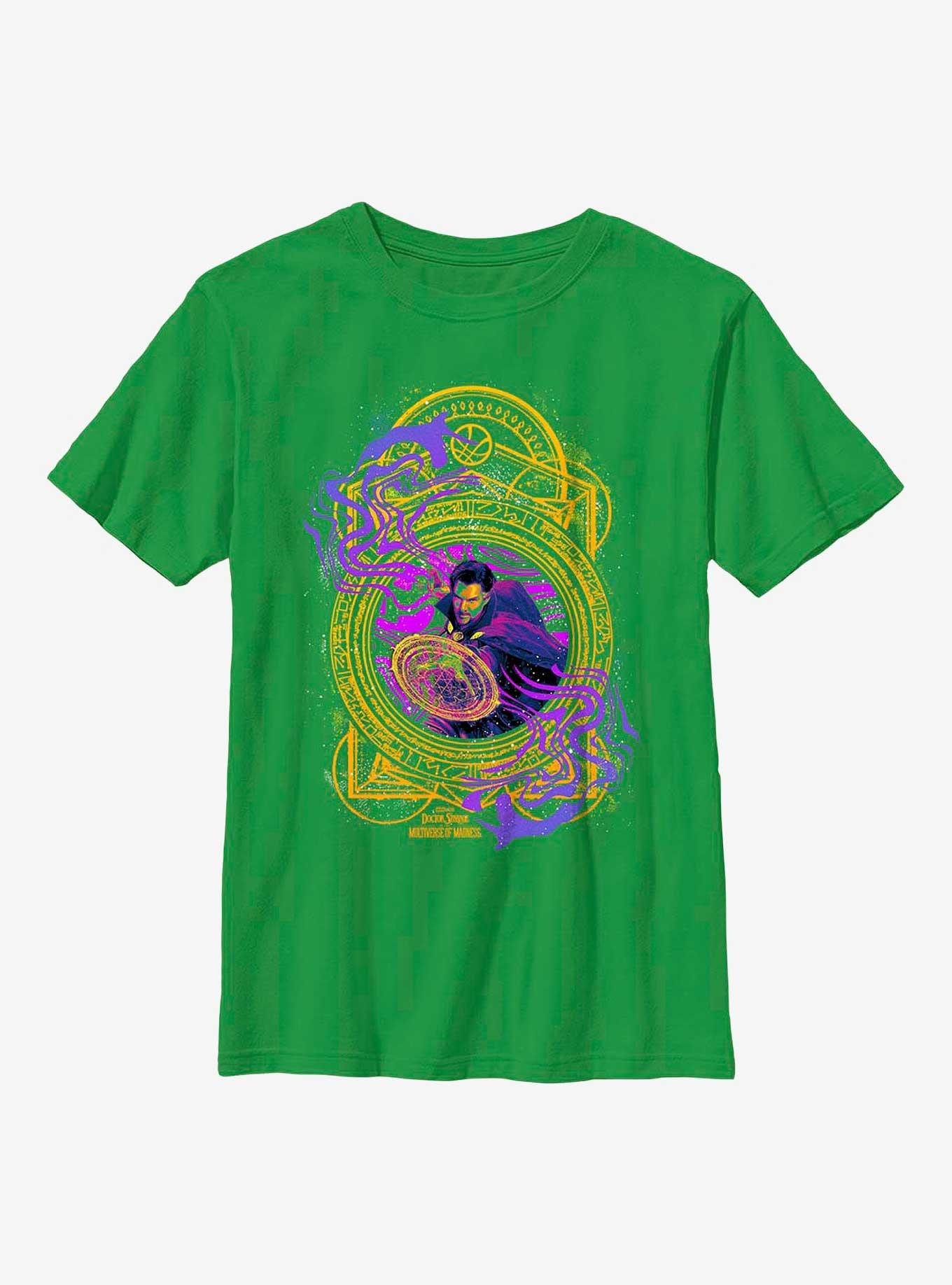 Marvel Doctor Strange In The Multiverse Of Madness Neon Spell Youth T-Shirt, KELLY, hi-res view 1