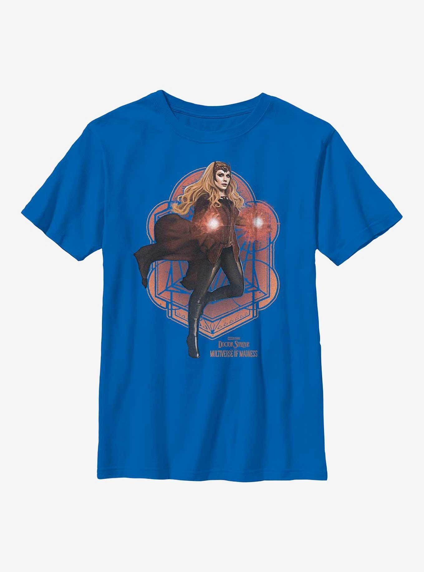 Marvel Doctor Strange In The Multiverse Of Madness Scarlet Witch Mandala Youth T-Shirt, ROYAL, hi-res