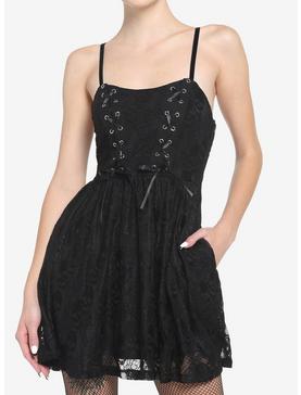 Black Skull Lace Dress, , hi-res