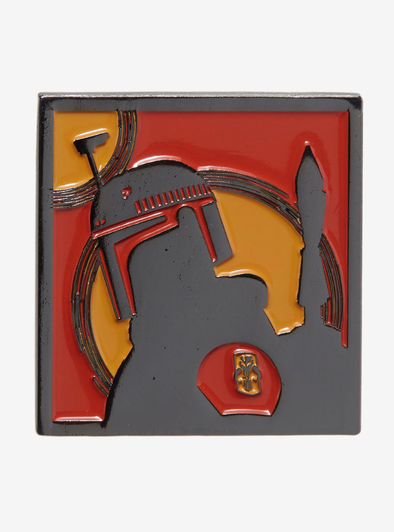 Star Wars Boba Fett Silhouette Enamel Pin, , hi-res