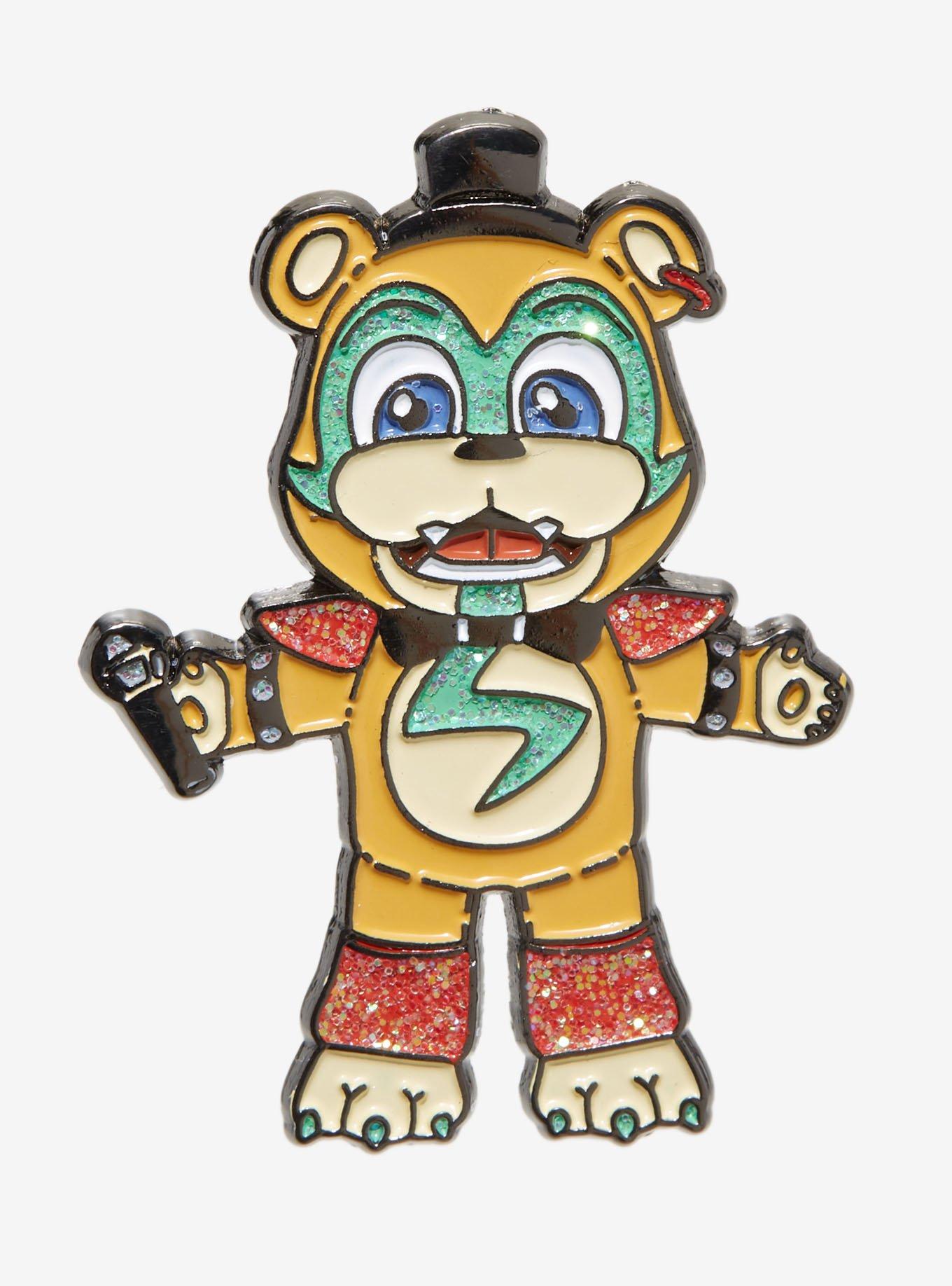 Five Nights At Freddy's Glamrock Freddy Glitter Enamel Pin, , hi-res