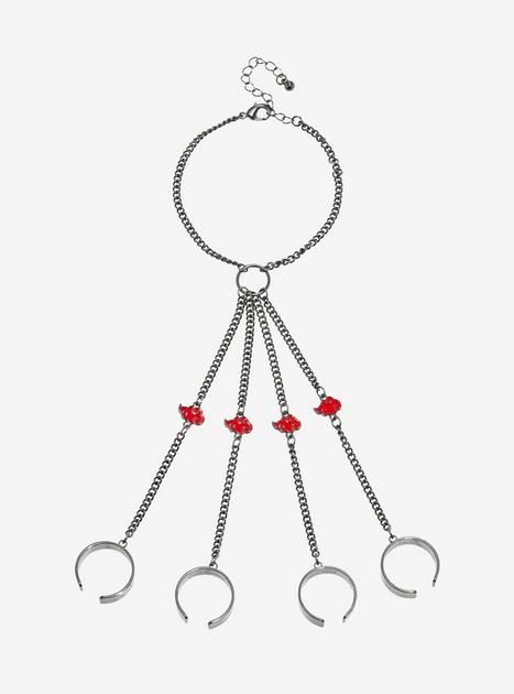 Naruto Shippuden Akatsuki Cloud Hand Ring Bracelet | Hot Topic